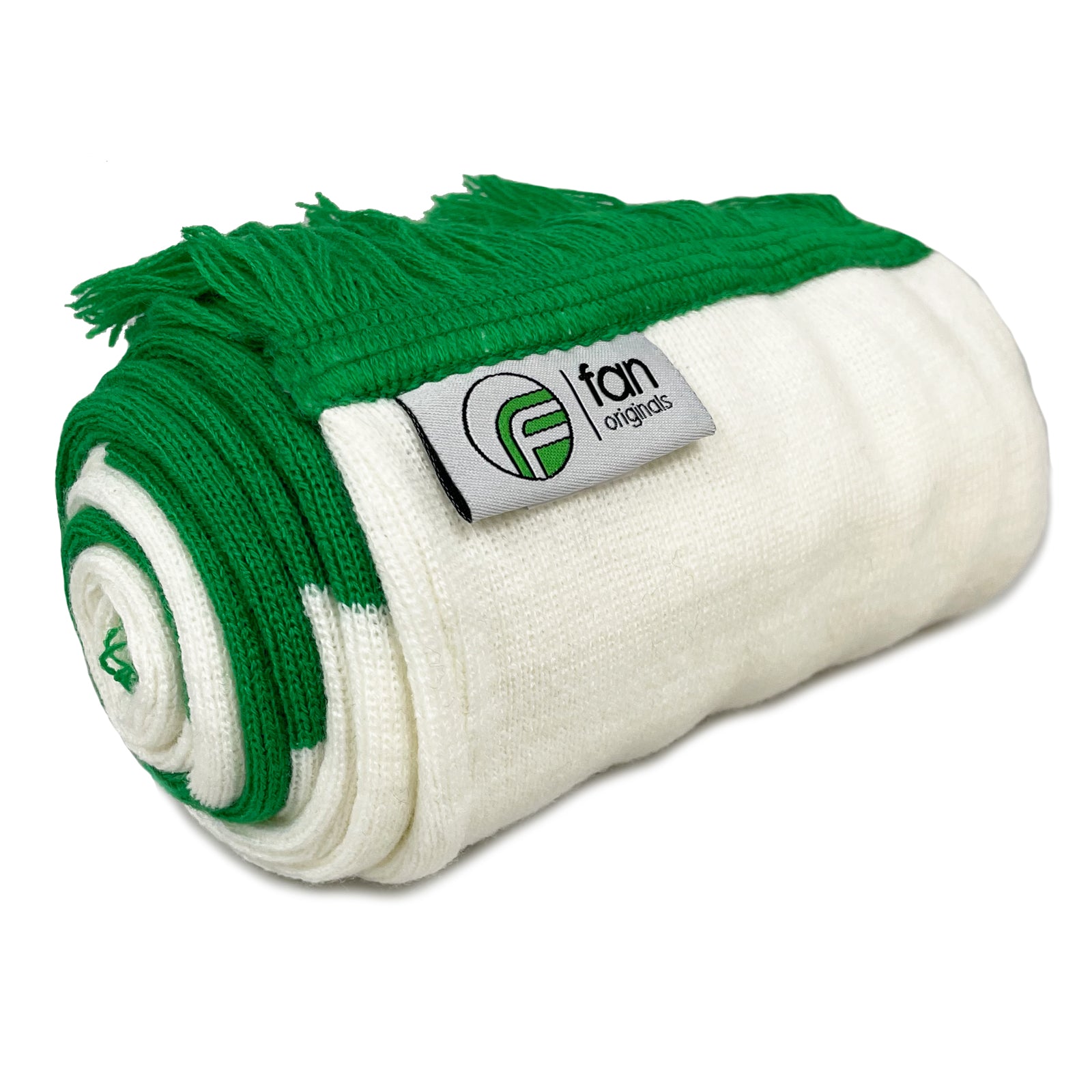 Northern Ireland retro football bar scarf in bgreen and white