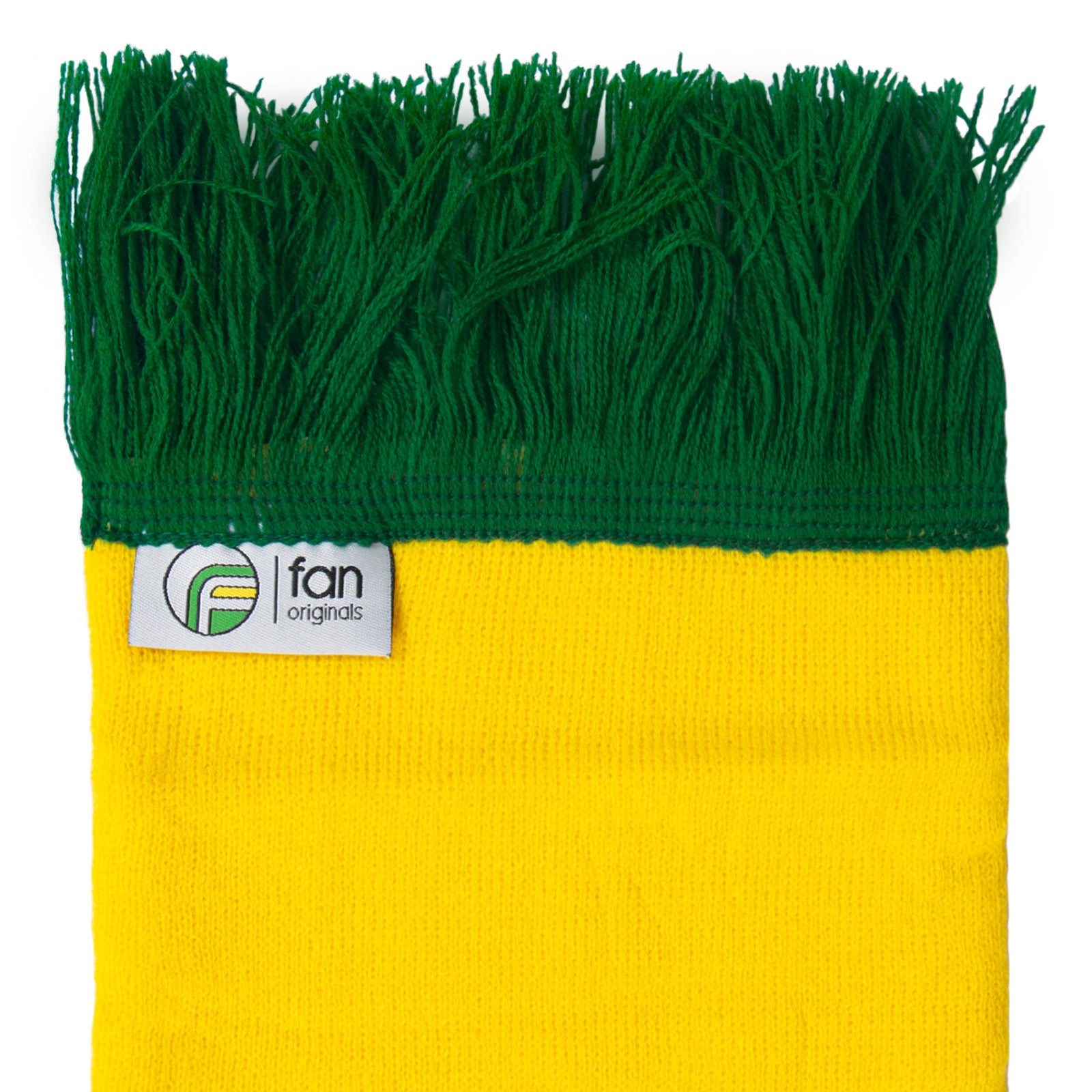 Norwich City retro football bar scarf in yellow and green