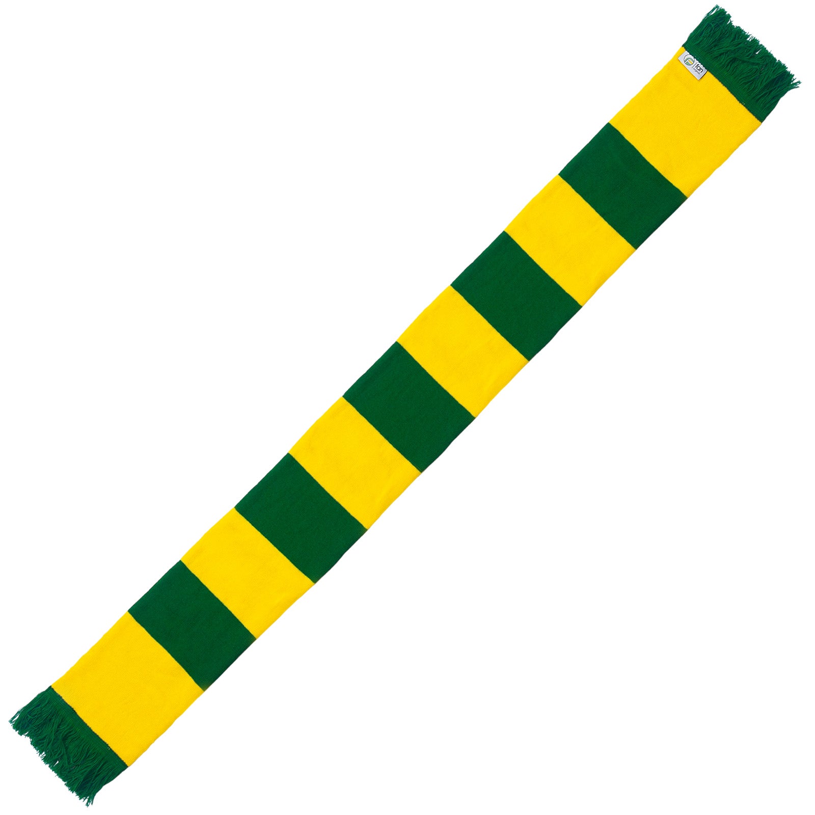 Norwich City retro football bar scarf in yellow and green