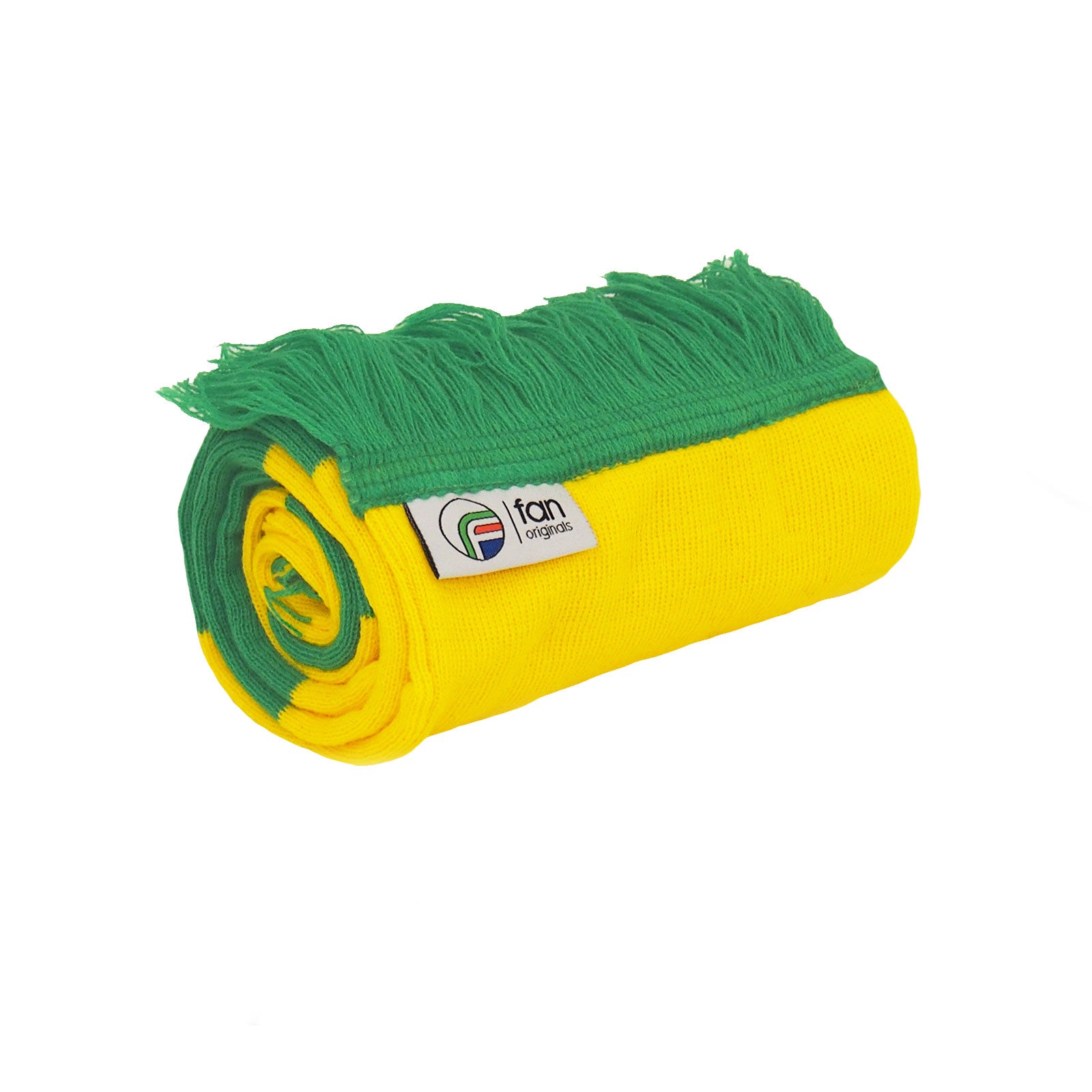 Man United bobble hat & scarf set in yellow & green
