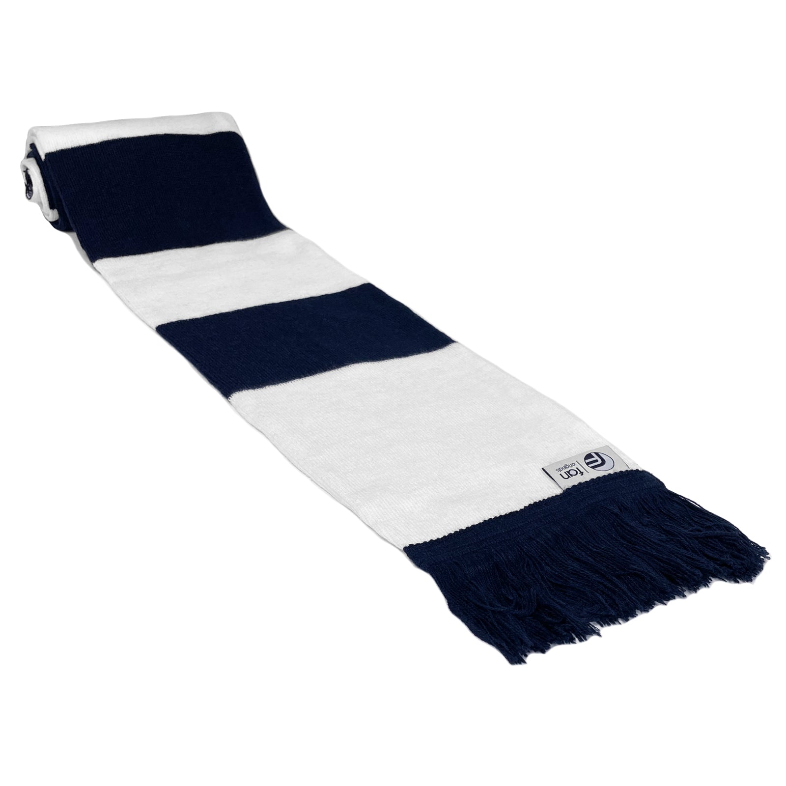 West Brom retro football bar scarf in navy blue and white