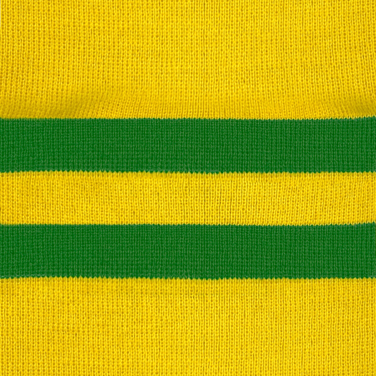 Man United retro bobble hat in yellow & green