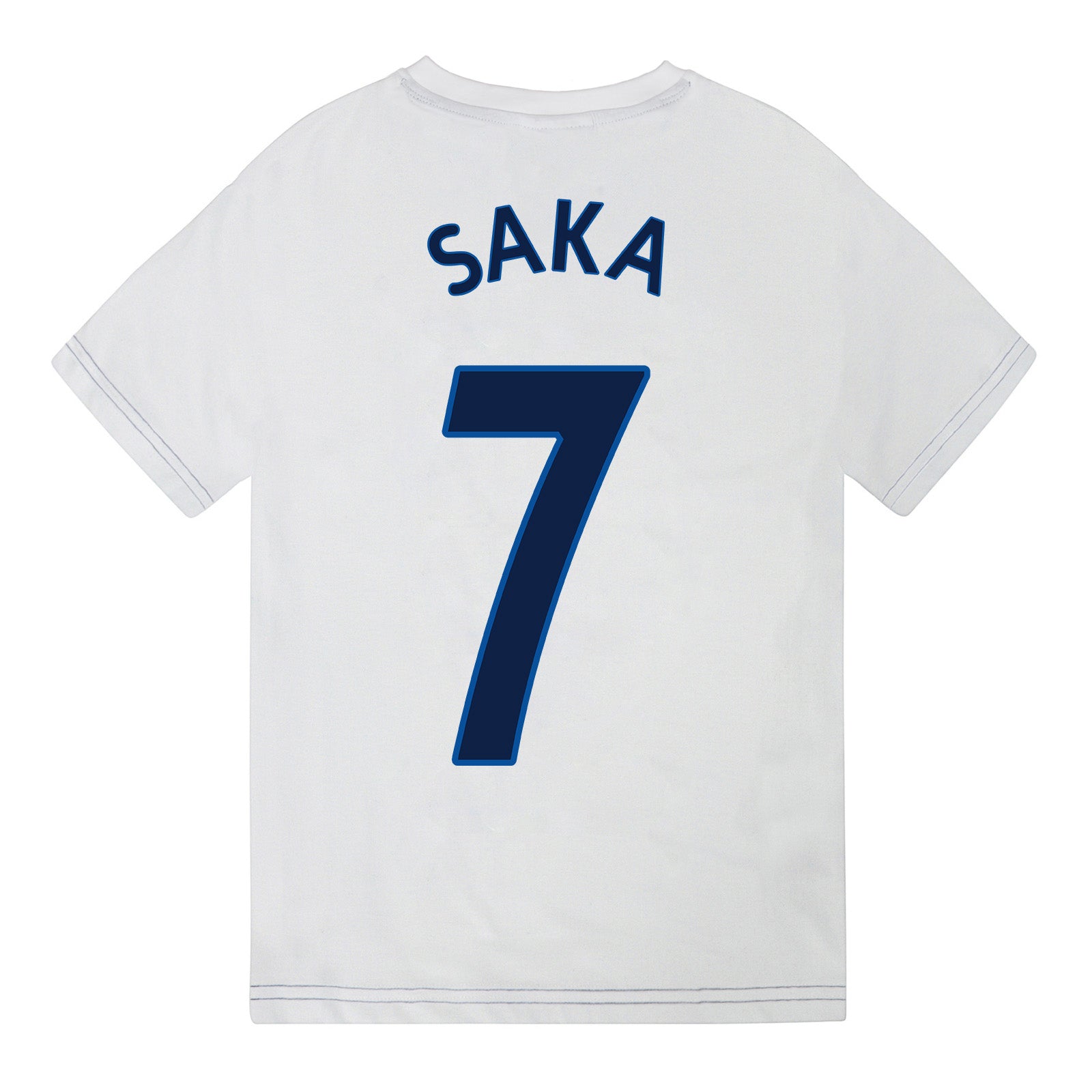 England kids pyjamas in white. Short sleeve top with graphic and shorts with 3 Lions logo to the left leg.