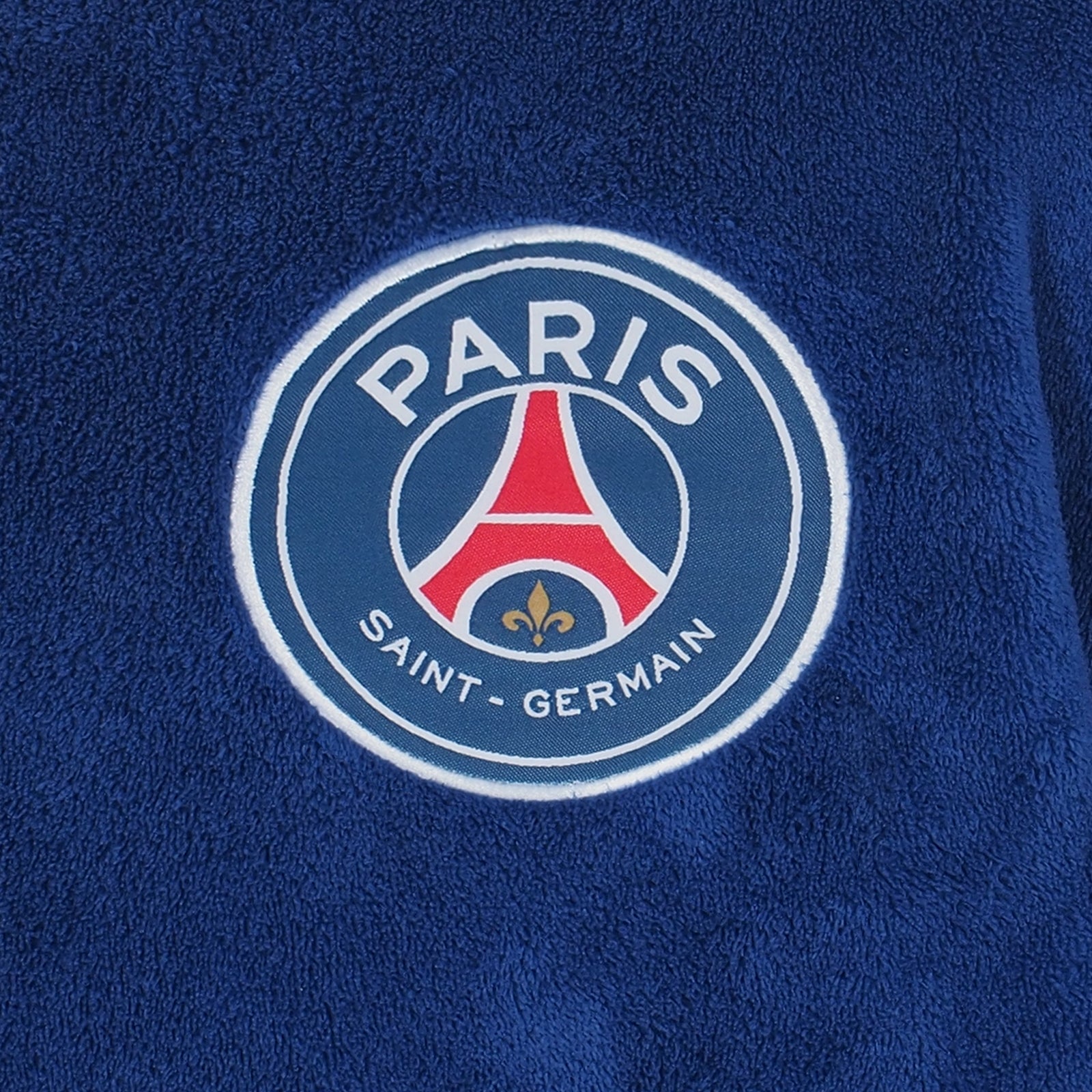 PSG adults dressing gown in blue with crest