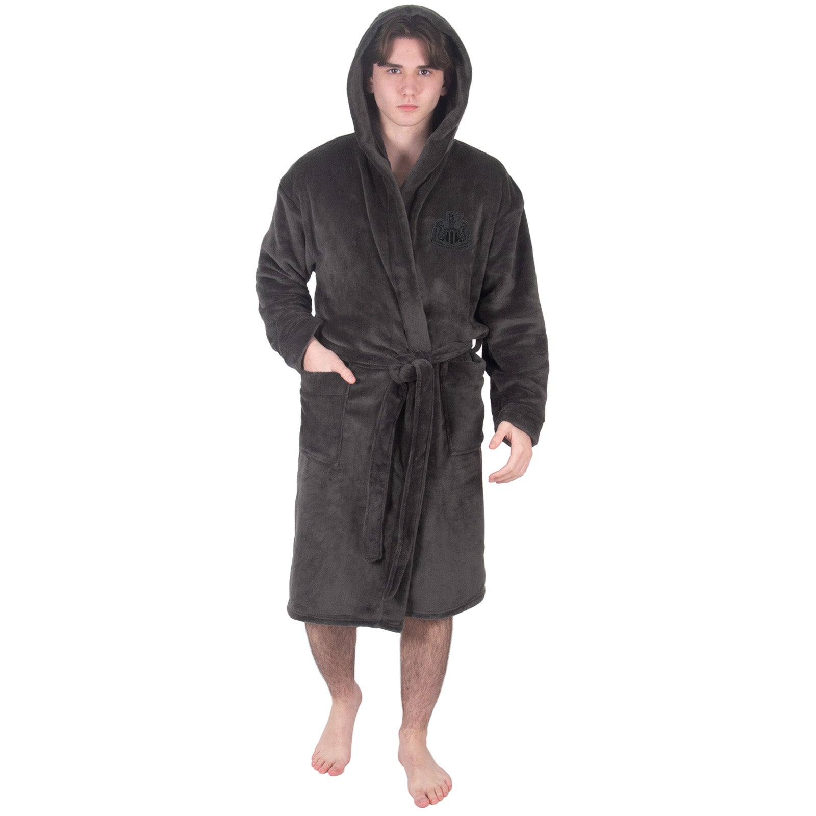 Newcastle United adults dressing gown in grey with crest