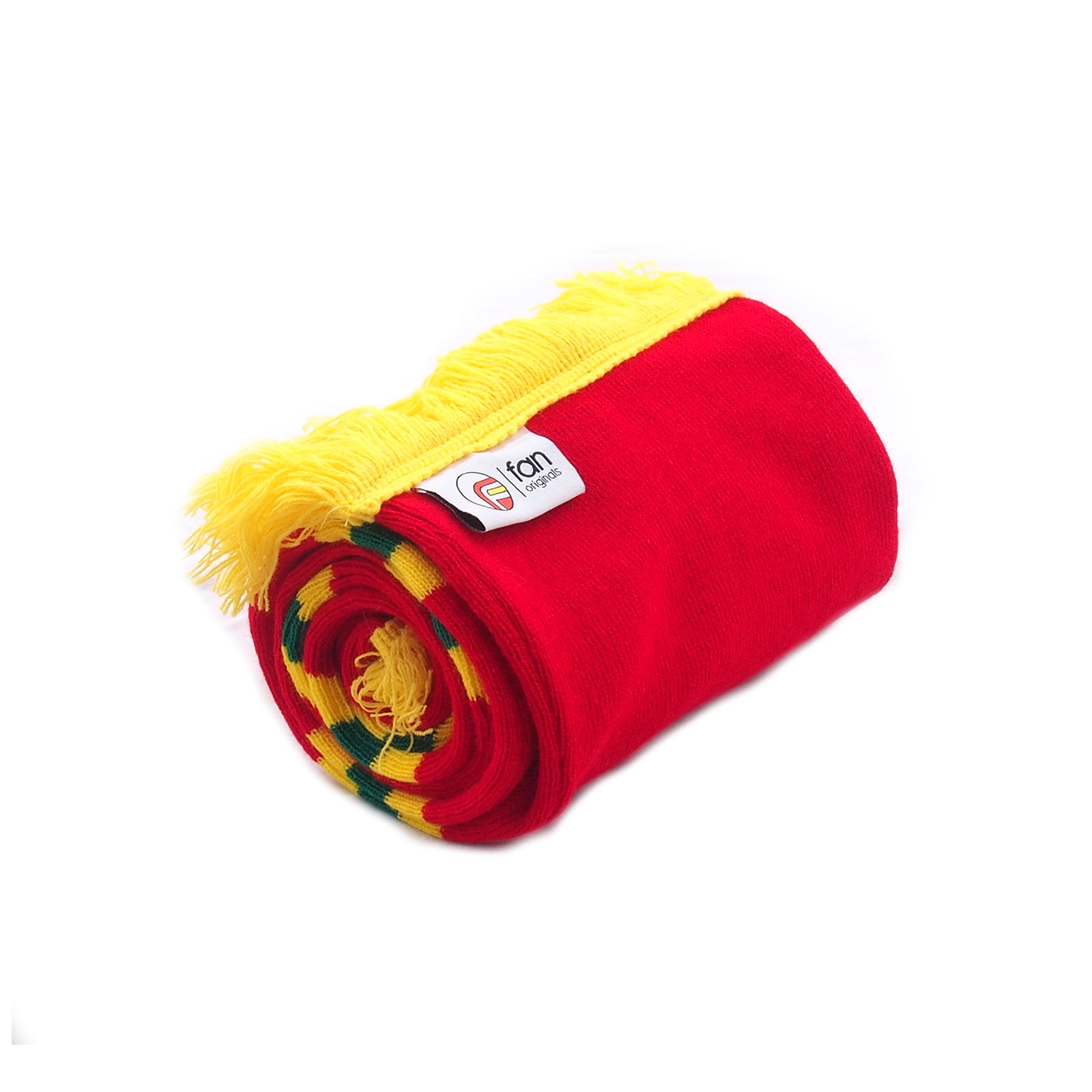 Wales football retro bobble hat & bar scarf set in red, yellow & green