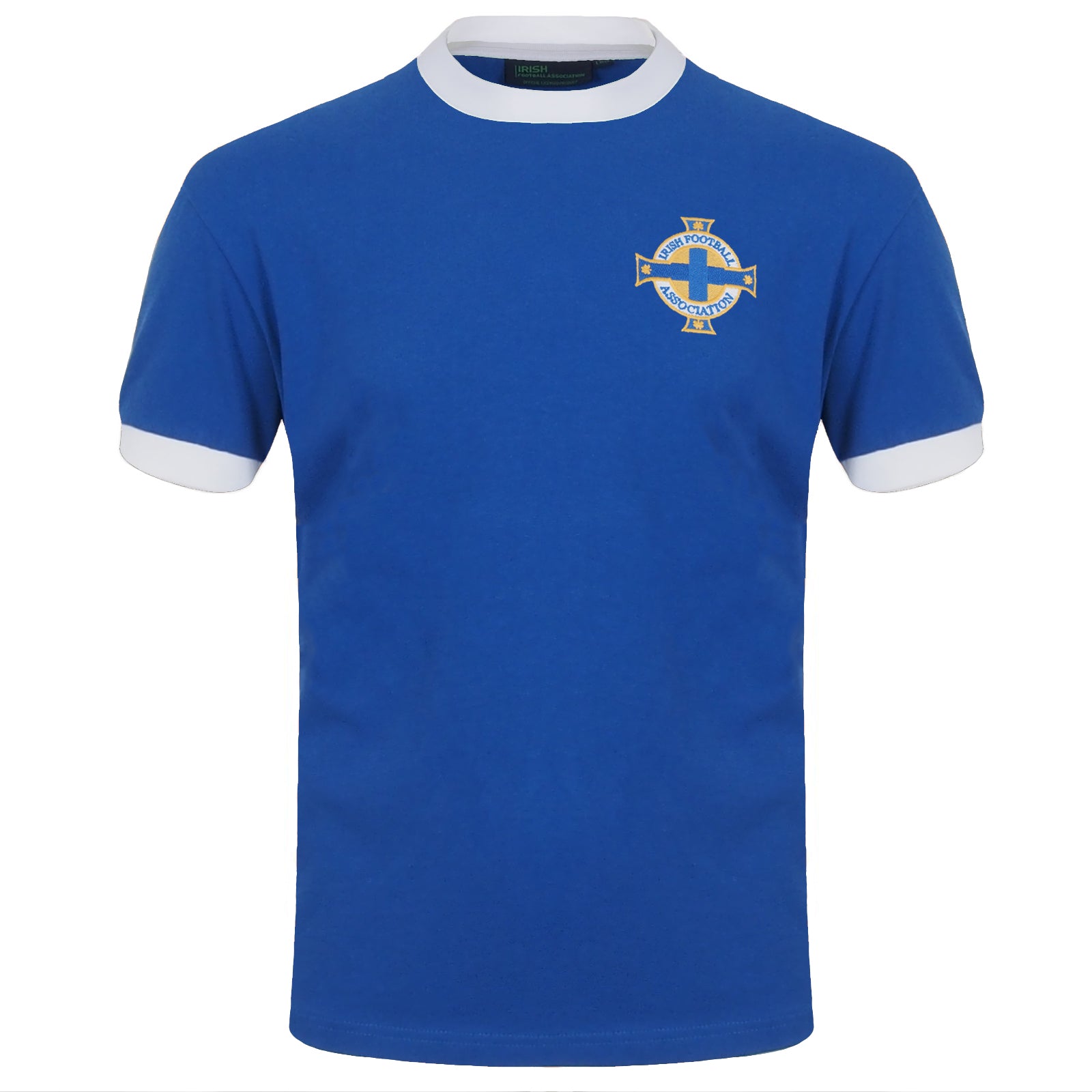 Northern Ireland retro football shirt in blue with crest to chest & No.11 to back