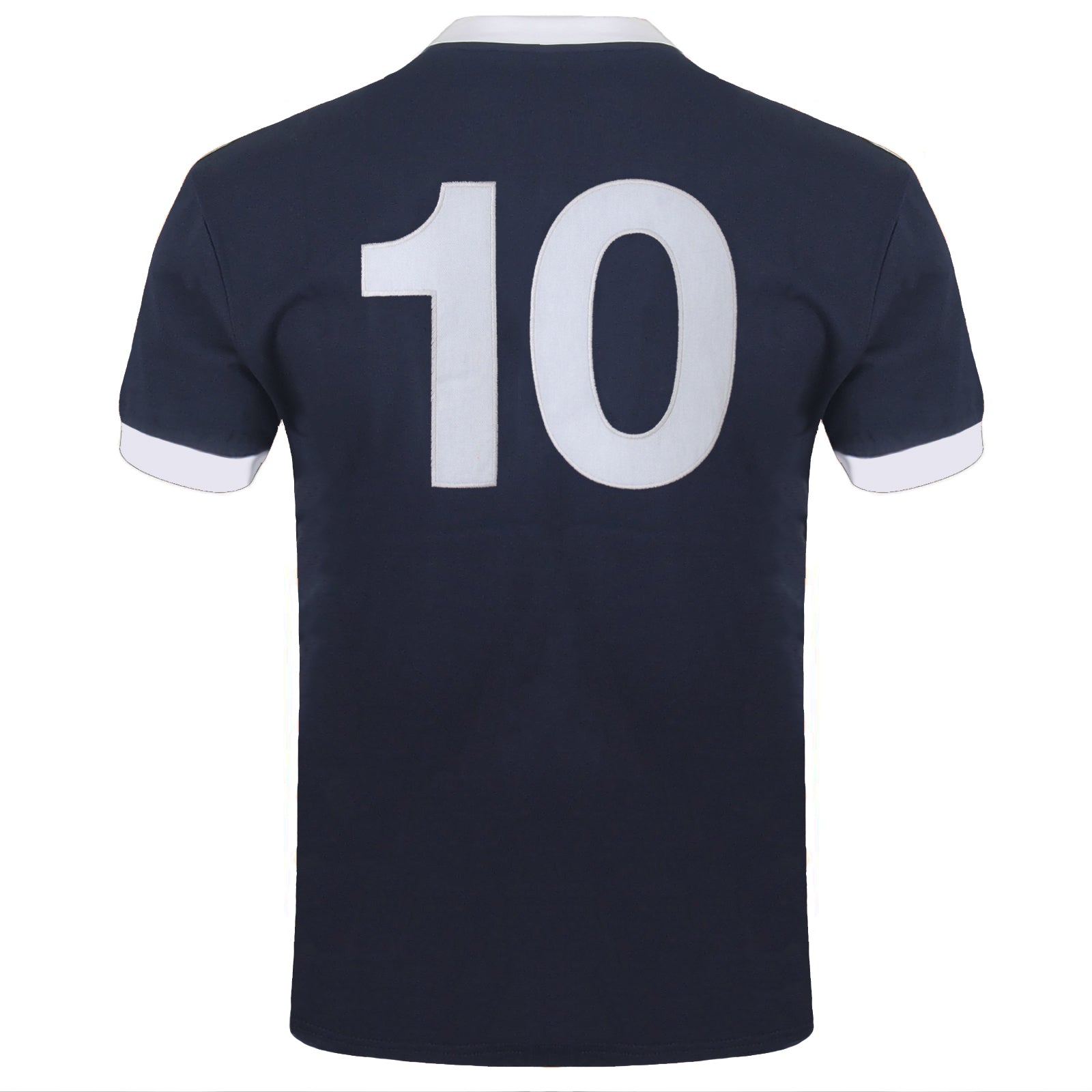 Scotland retro football shirt 1967 in navy blue with crest to chest and No.10 on back