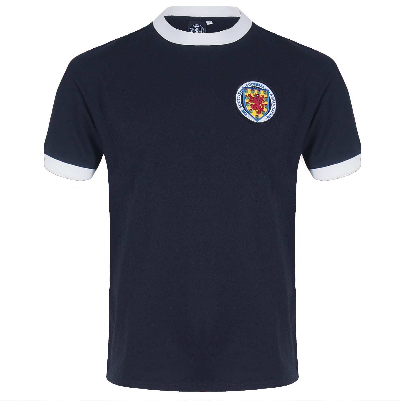 Scotland retro football shirt 1967 in navy blue with crest to chest and No.10 on back