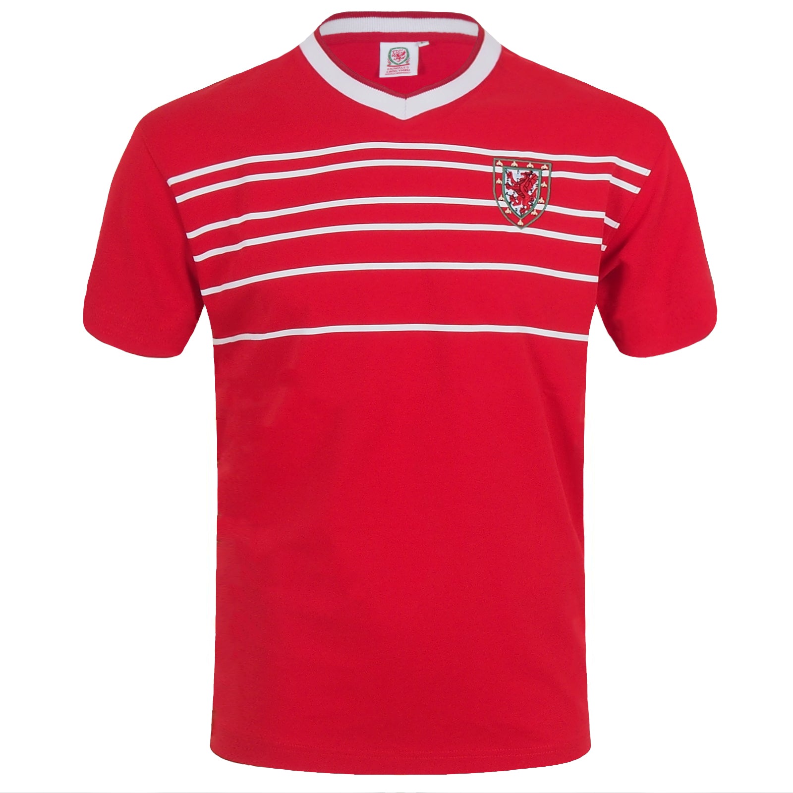 Wales retro football shirt 1984 in red with crest to chest and a No.9 on back