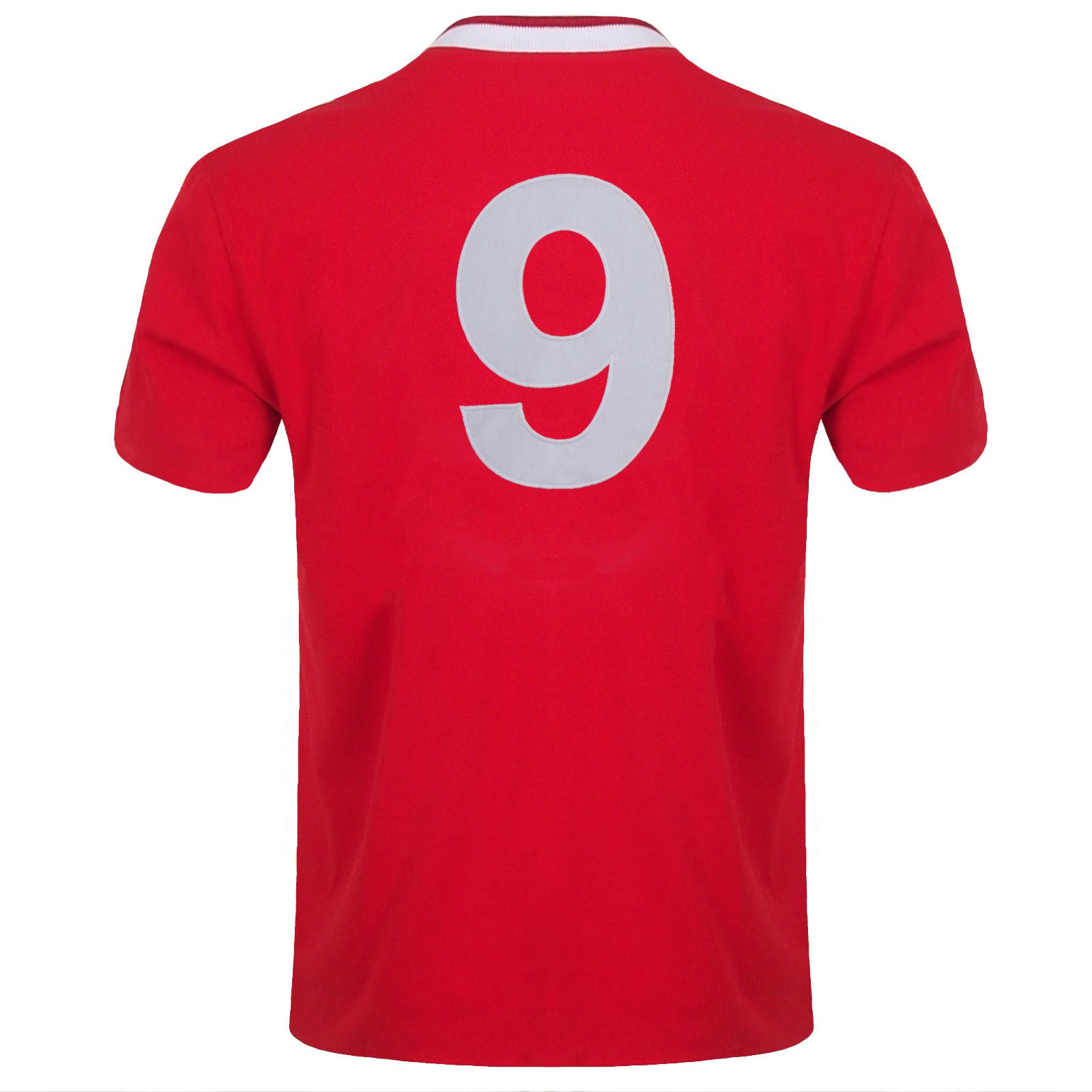 Wales retro football shirt 1984 in red with crest to chest and a No.9 on back