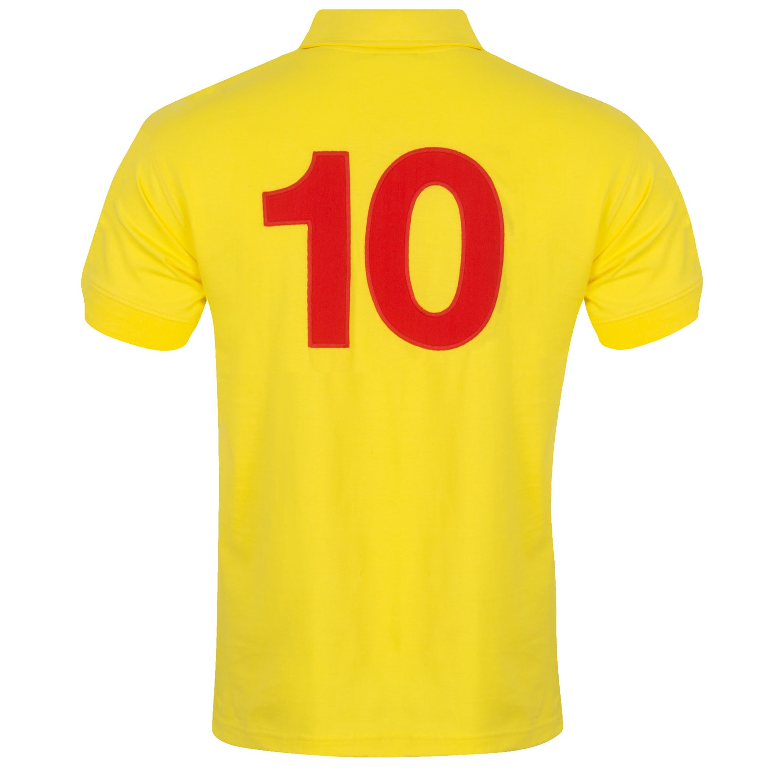 Wales retro football shirt 1976 in yellow with crest to chest and a No.10 on back