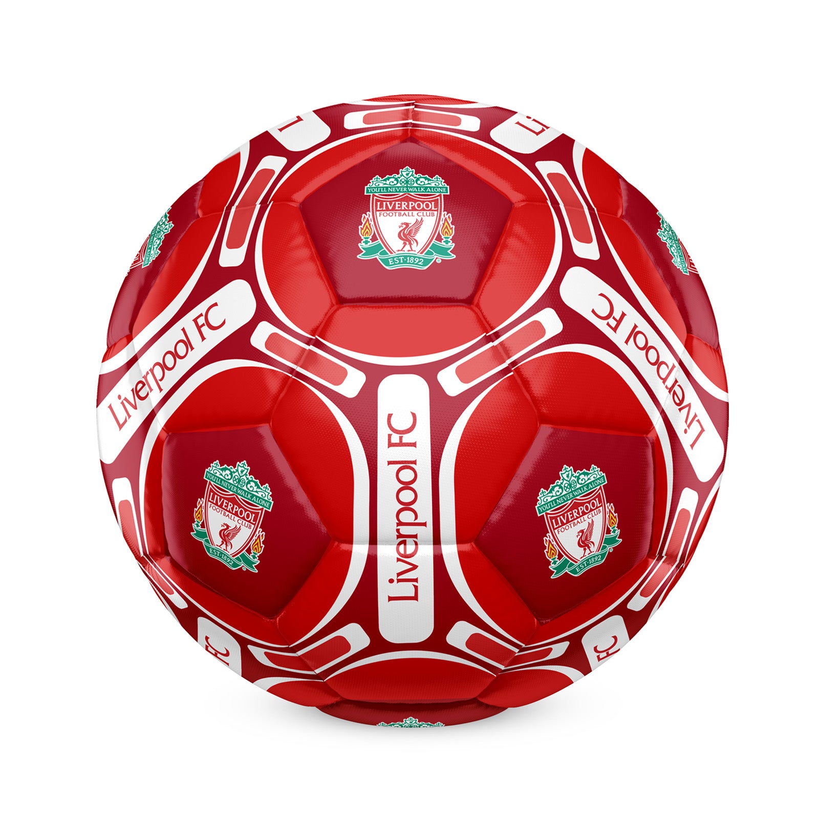 Liverpool size 4 red football with LFC crest & text.