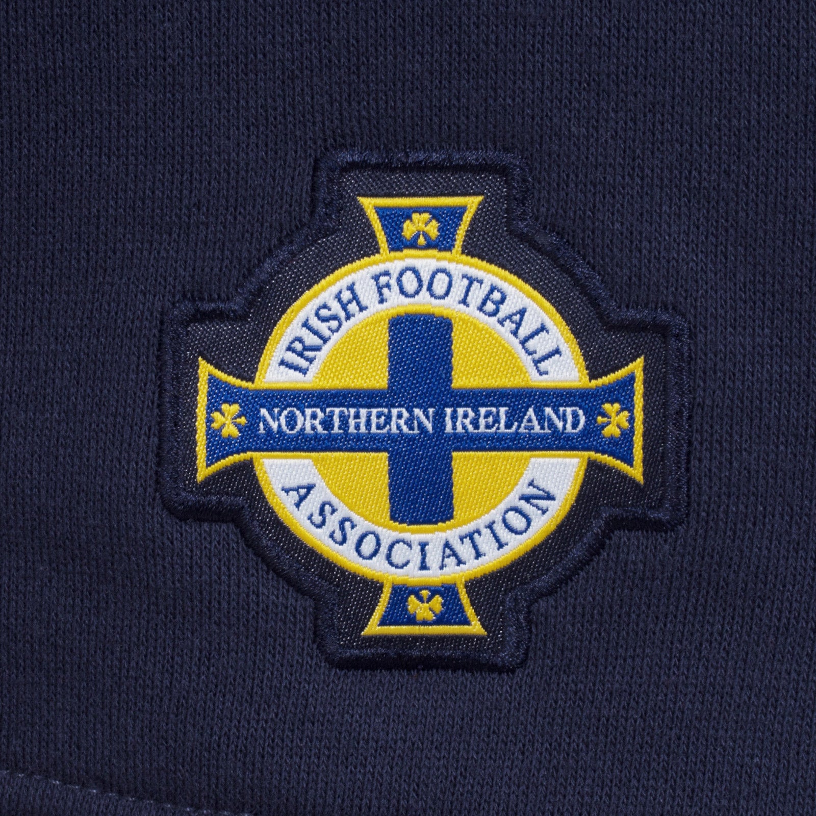 Northern Ireland adults fleece shorts in navy blue with crest to left leg and pockets to front & back.