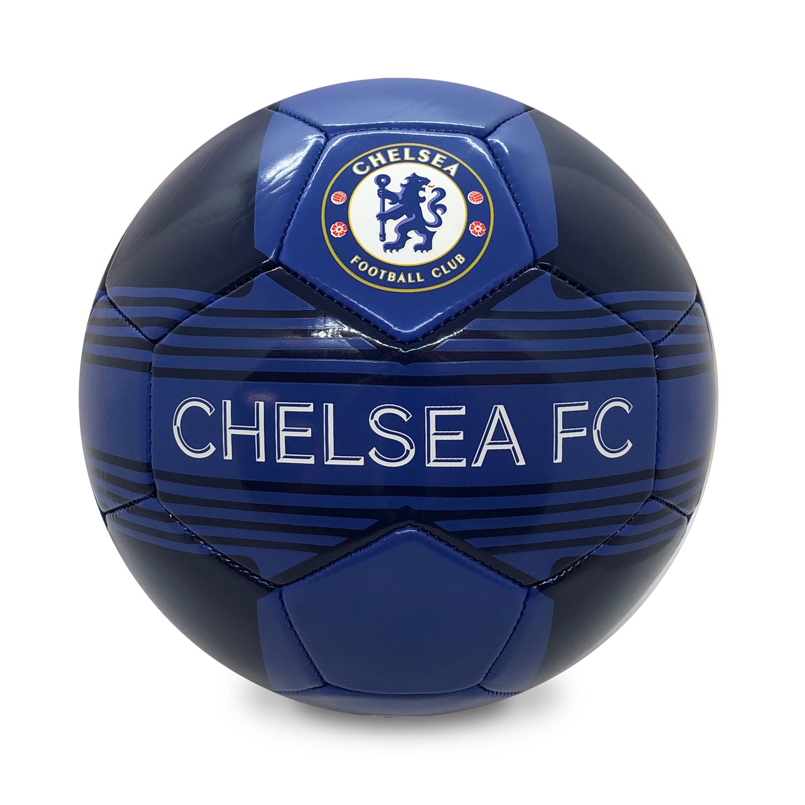 Chelsea size 4 blue football with CFC crests & text.