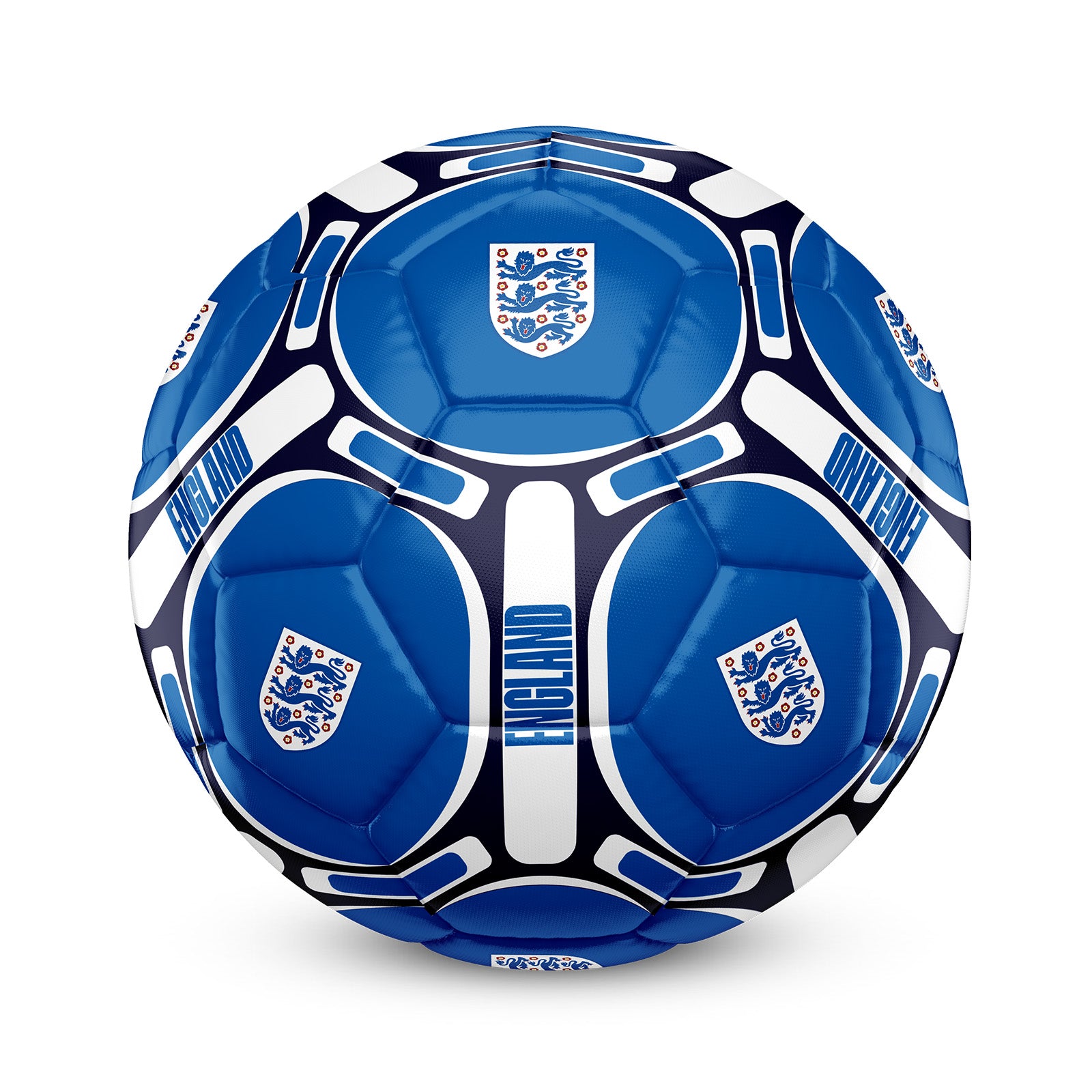 England size 4 blue football with Three Lions crest & text.
