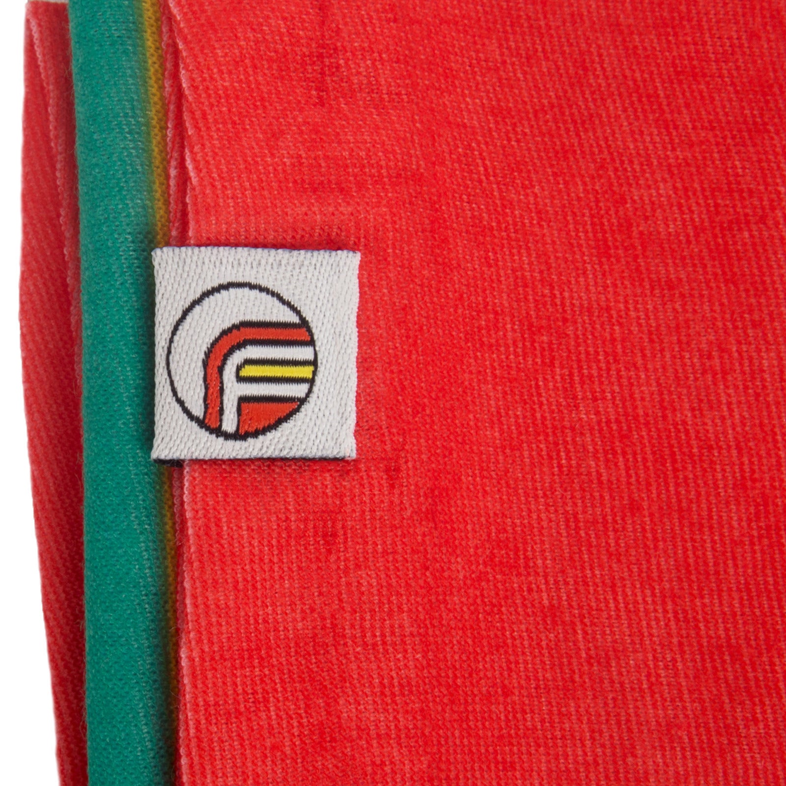 Wales FA snood in retro football bar scarf design in red, yellow & green