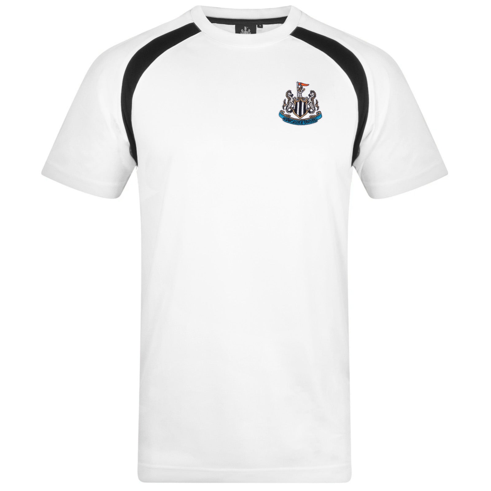 Newcastle United adults T-shirt in white with club crest to chest.