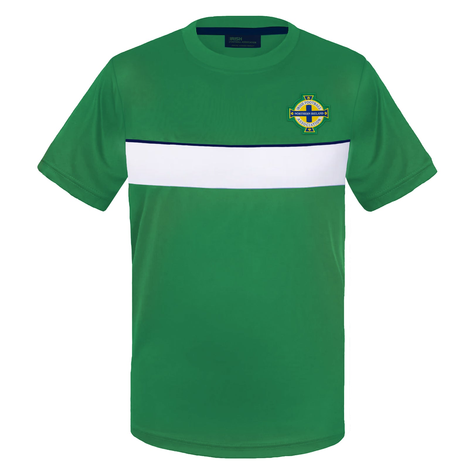 Northern Ireland adults T-shirt in green with national crest to chest.