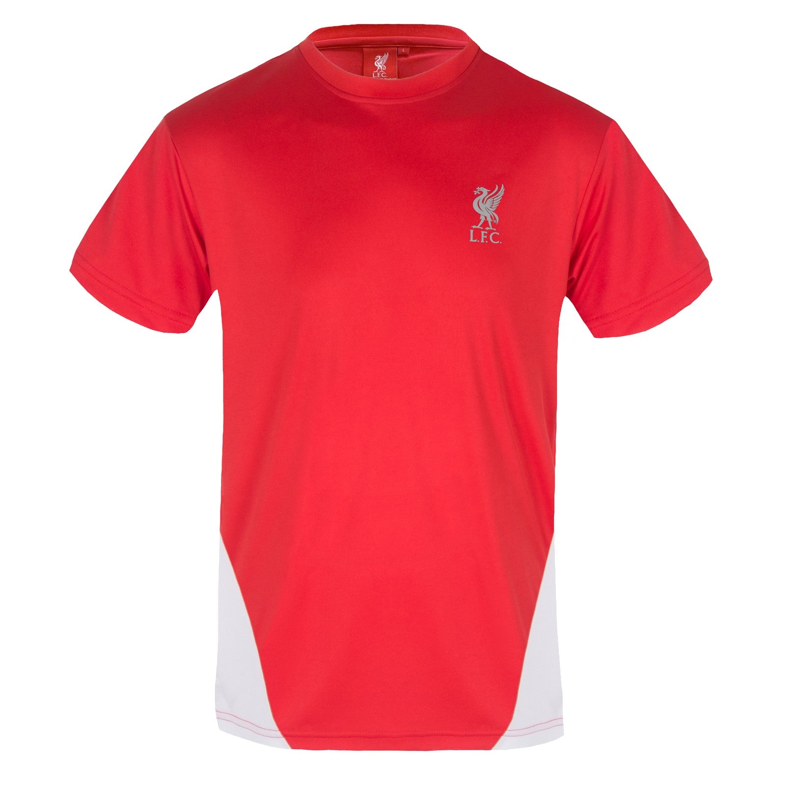 Liverpool adults T-shirt in red & white with club crest to chest