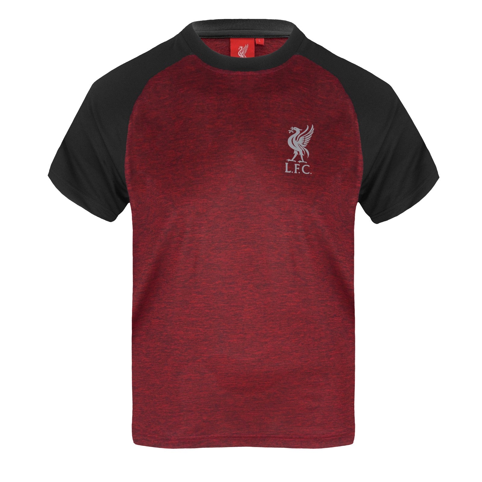 Liverpool kids T-shirt in red marl with club crest to chest