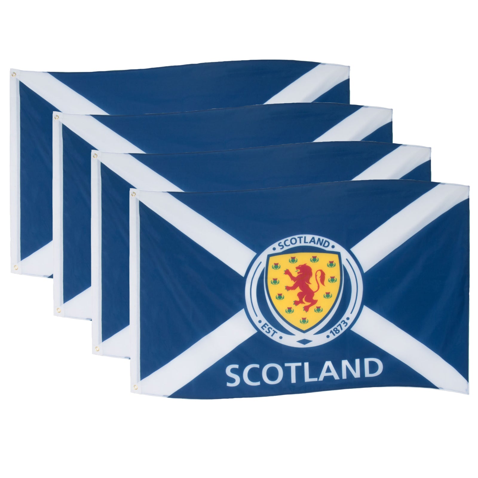 Scotland football 5ft by 3ft flag. St Andrews cross with a large Scotland crest