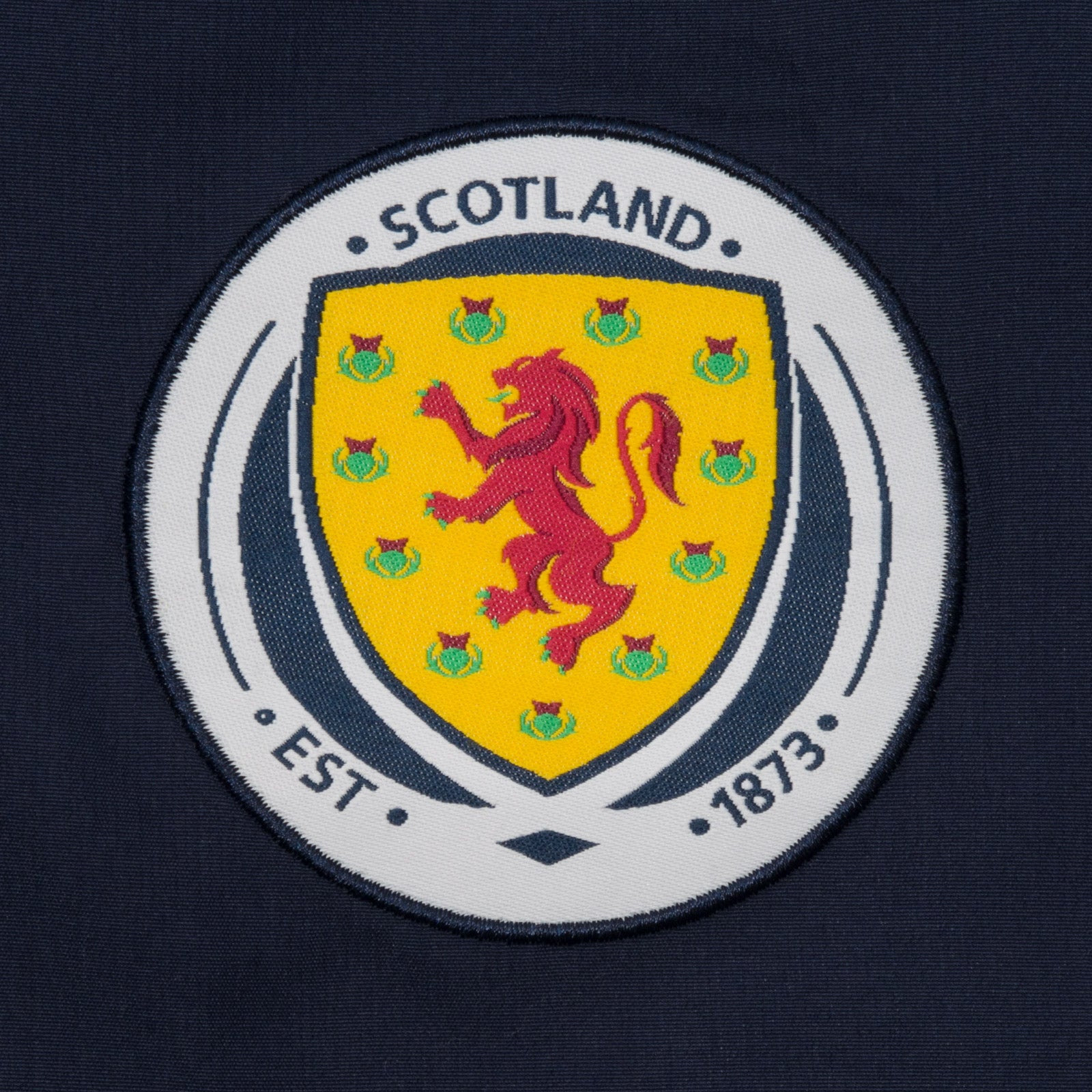 Scotland FA adults tracksuit in navy blue with national crest to chest and left thigh