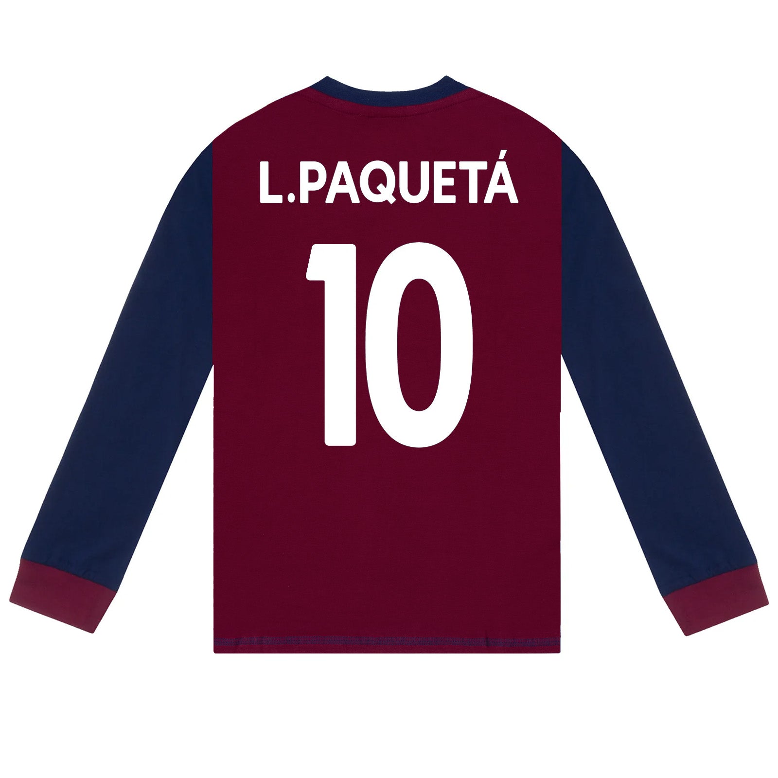 West Ham kids long pyjamas in navy blue. Long sleeved top with graphic and long bottoms