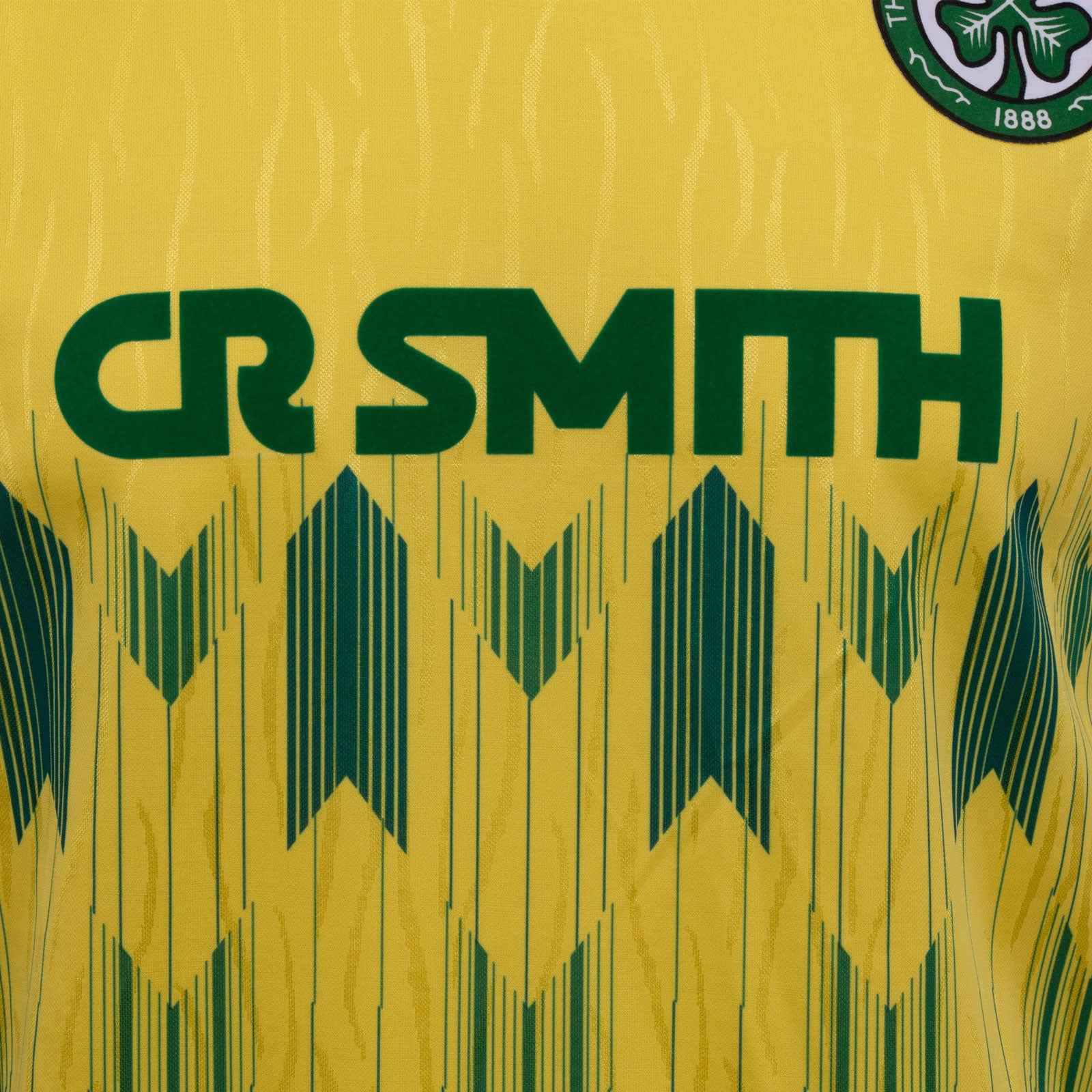 Celtic retro football shirt. Replica 1989/91 away shirt in yellow with club crest and sponsor print to front