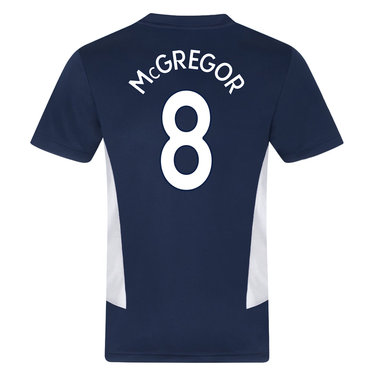Scotland adults poly T-shirt in navy blue with national crest to chest.