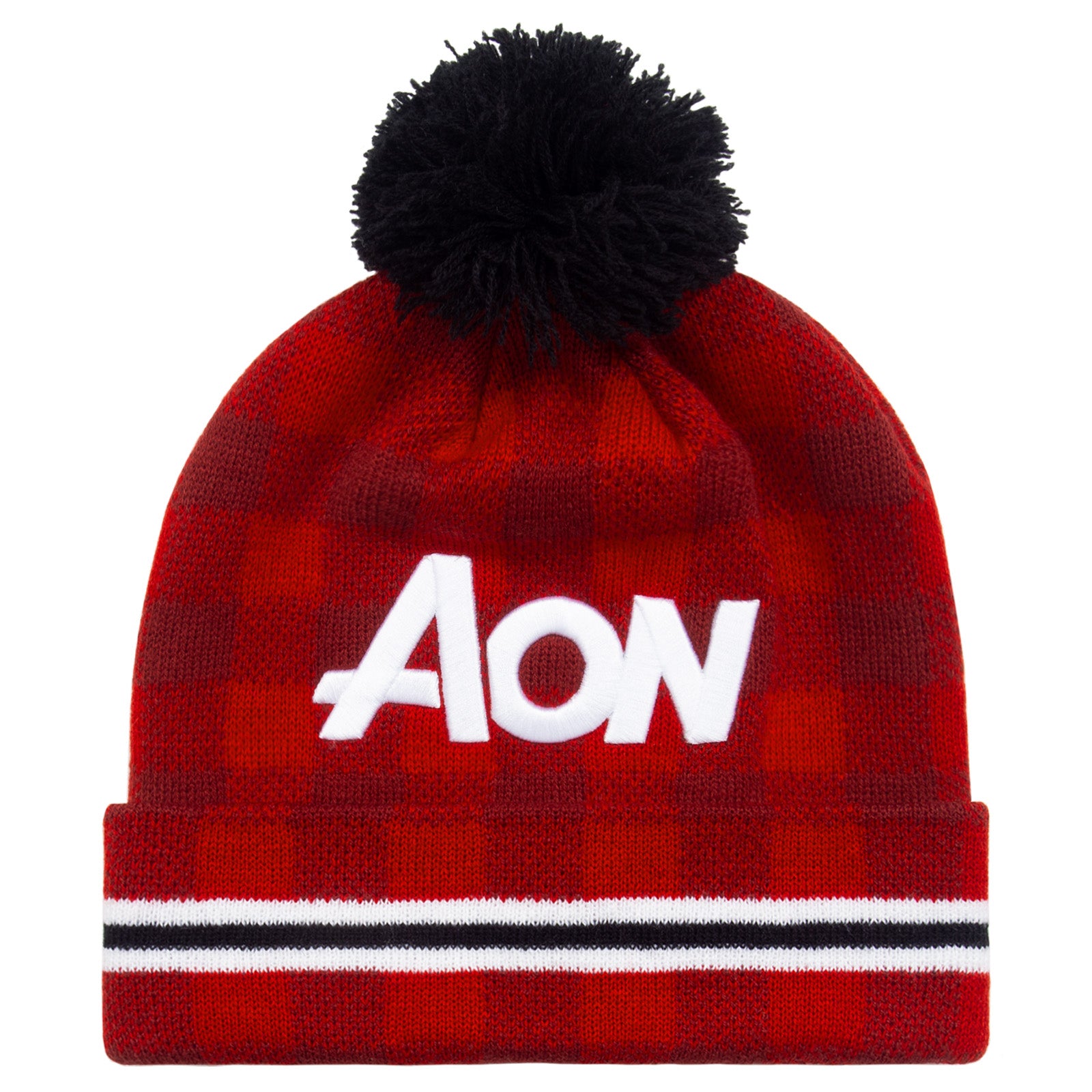 Man United bobble hat in retro red 2012 colours