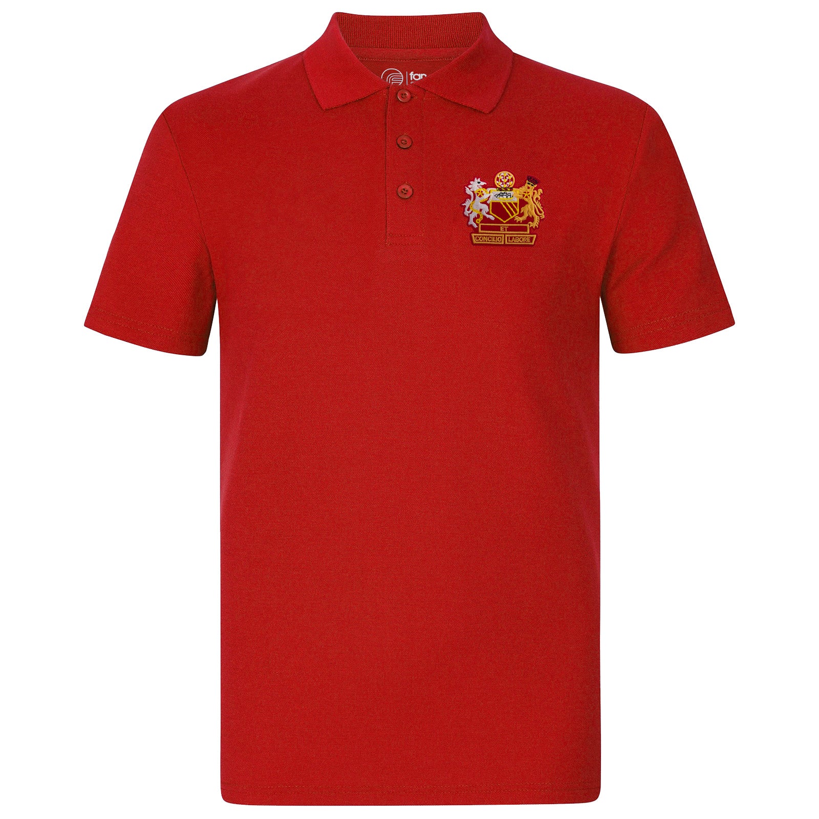 Man United retro polo shirt in red with Manchester crest