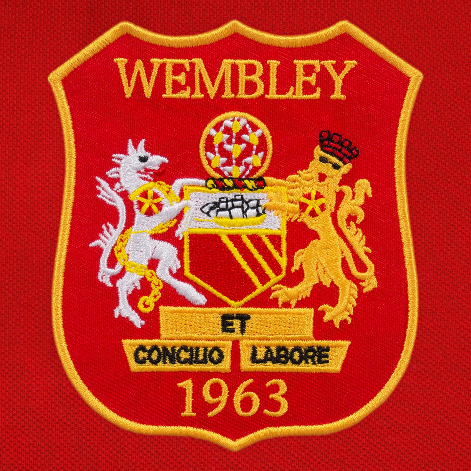 United polo shirt in red with Wembley 63 crest