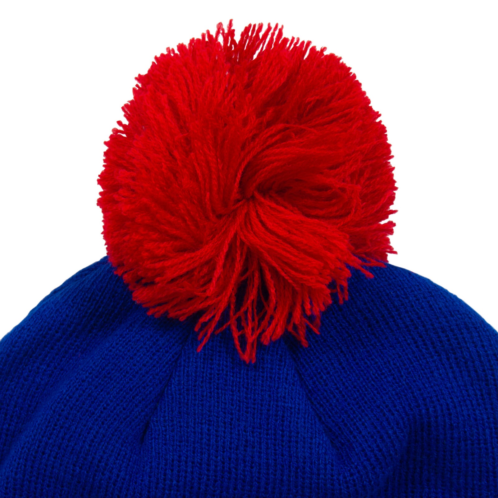 Rangers retro knitted bobble hat in blue 1996 colours