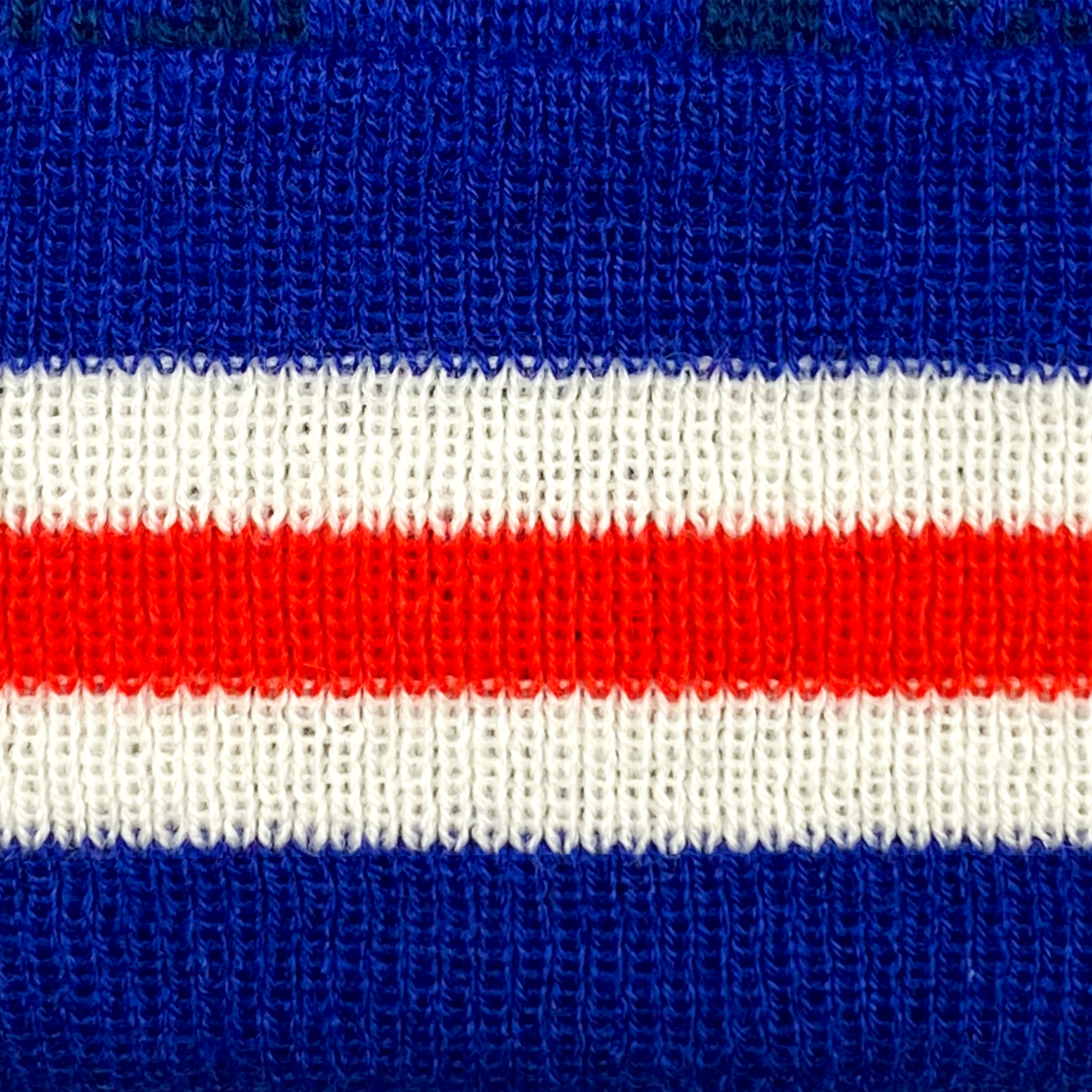 Rangers retro knitted bobble hat in blue 1996 colours