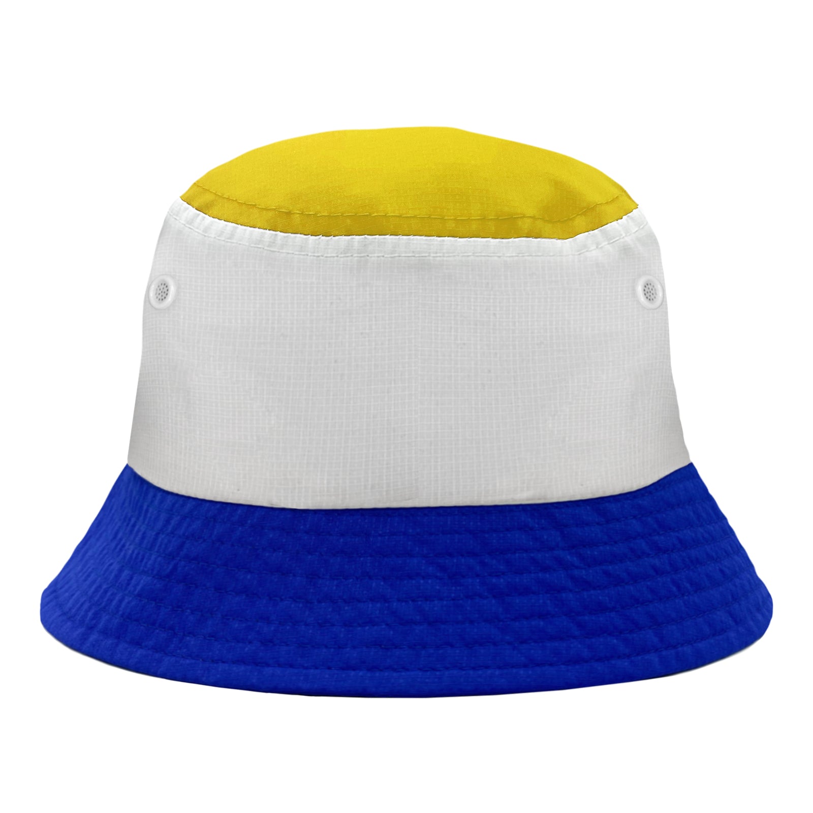 Leeds United bucket hat in white, blue and yellow