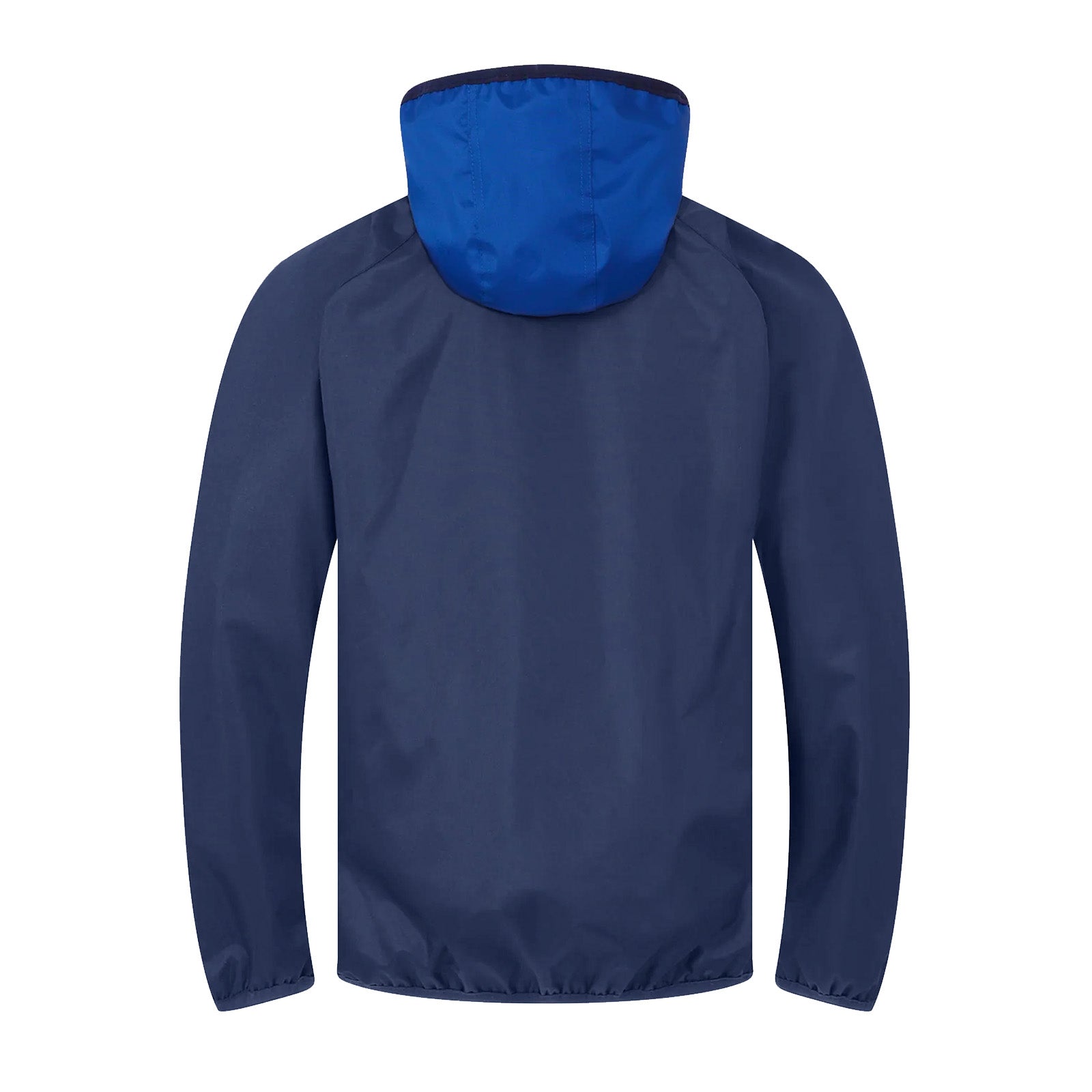 Scotland adults shower jacket in navy blue with national team crest to chest.