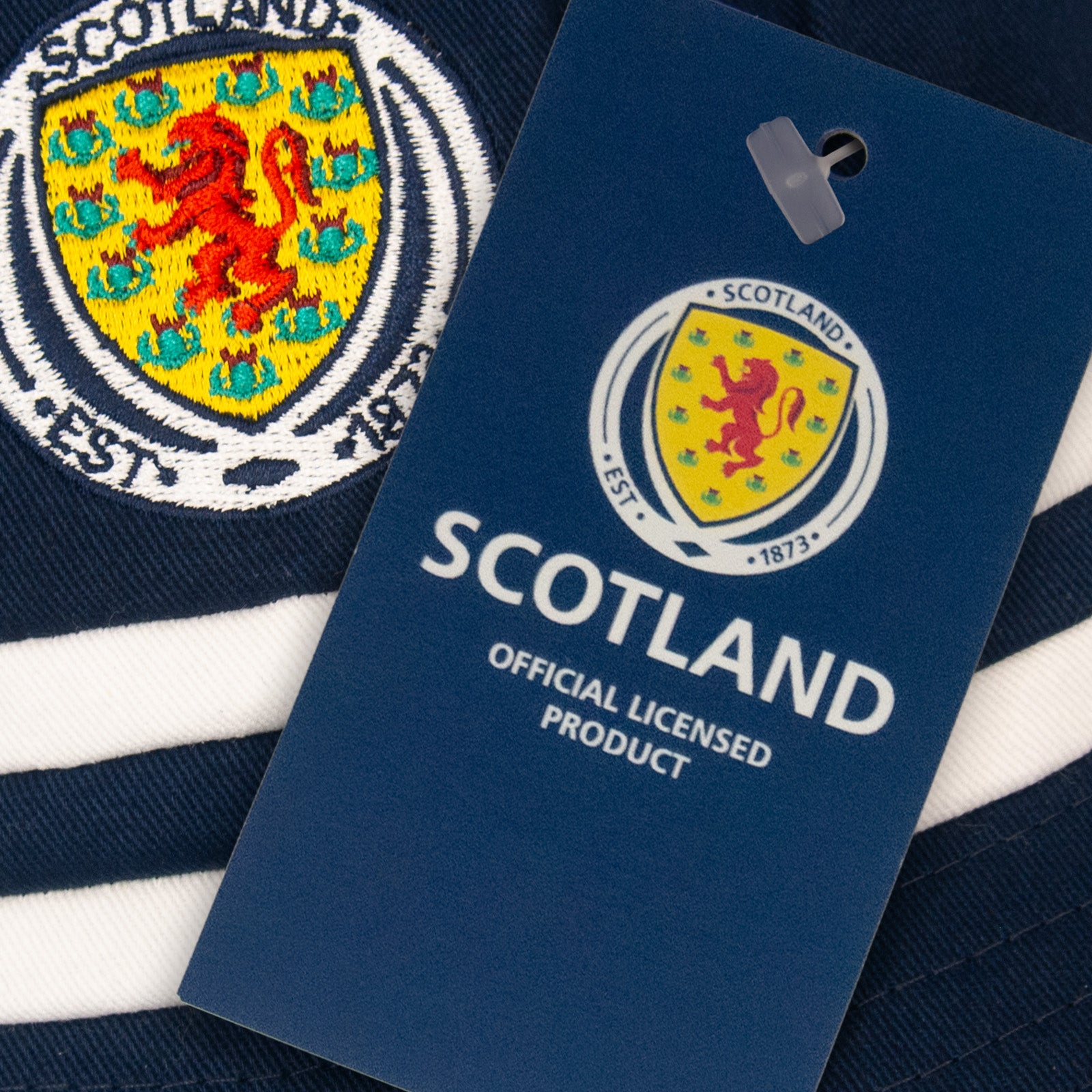 Scotland bucket hat in navy blue and white