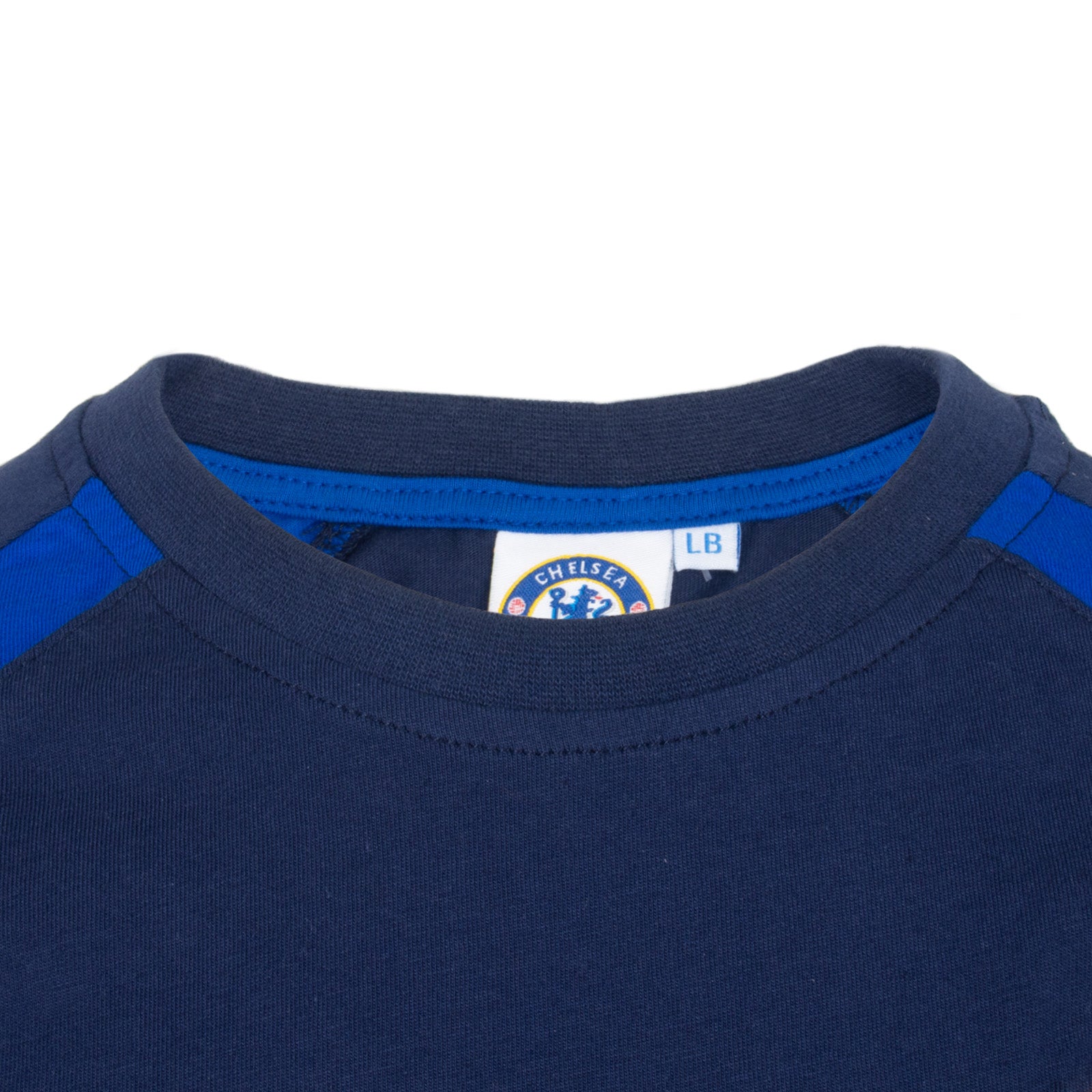 Chelsea kids T-shirt, short sleeves in navy blue with club crest to chest.