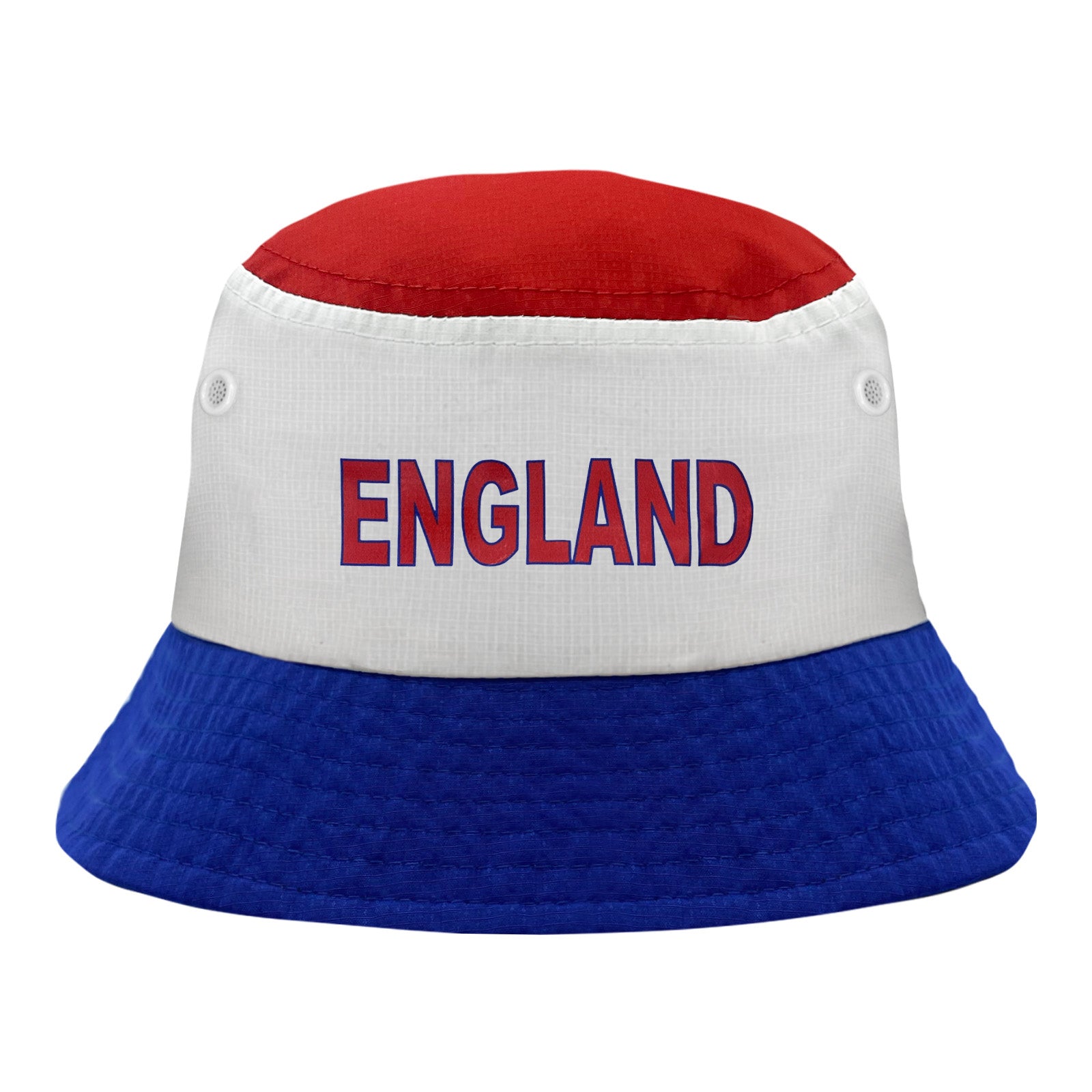 England bucket hat in red, white and royal blue