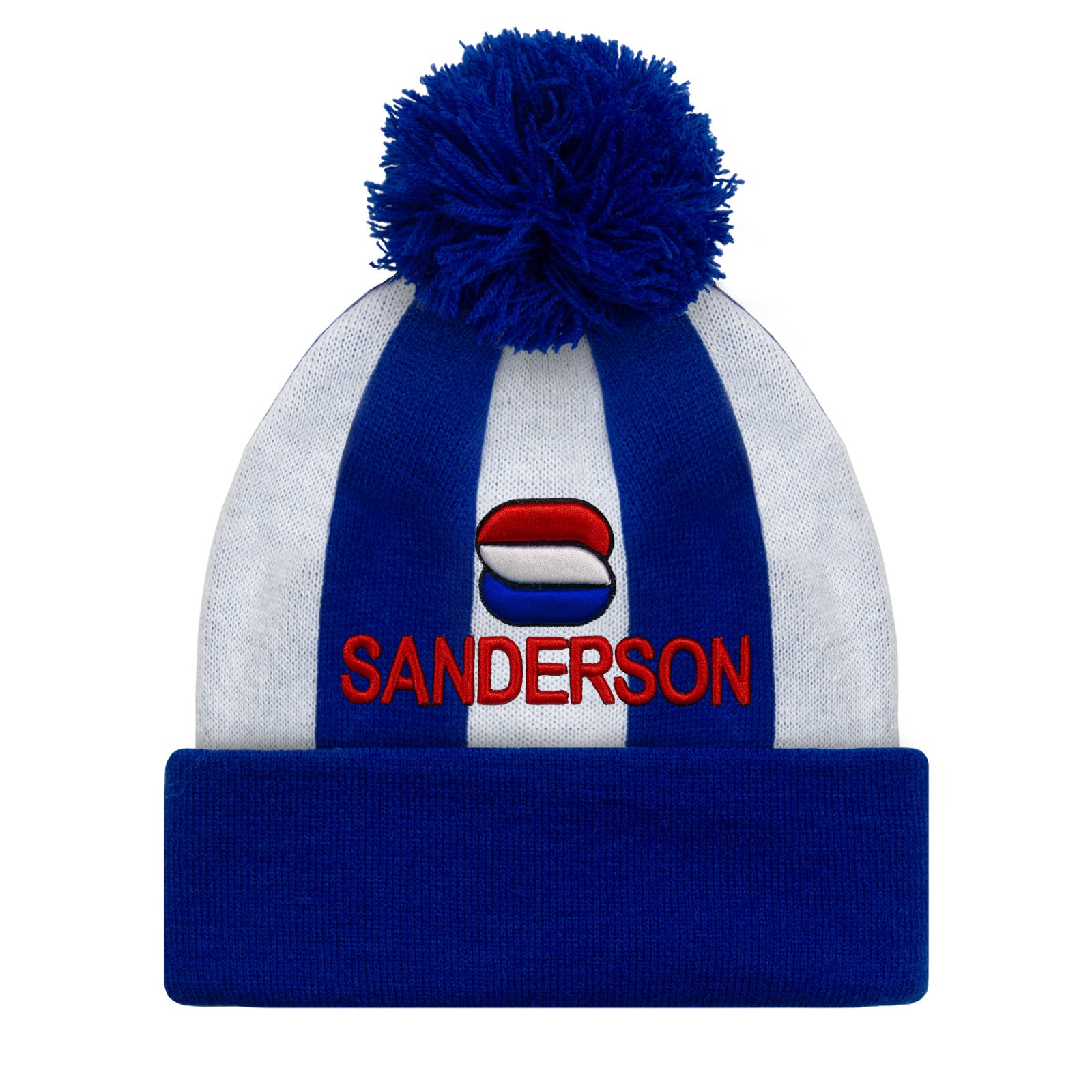 Sheffield Wednesday retro knitted bobble hat in blue 1993 colours