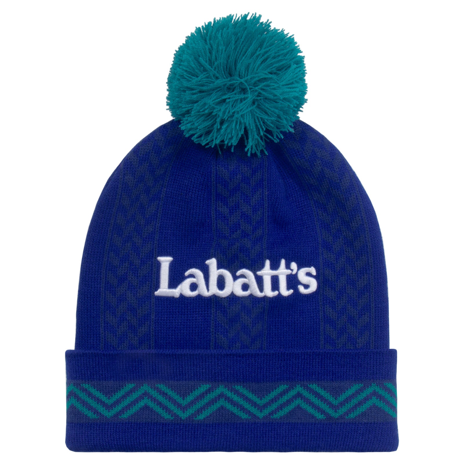 Nottingham Forest retro knitted bobble hat in blue 1993 colours