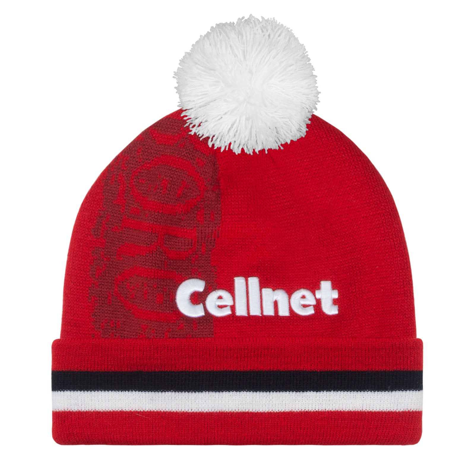 Middlesbrough retro knitted bobble hat in red 1996 colours