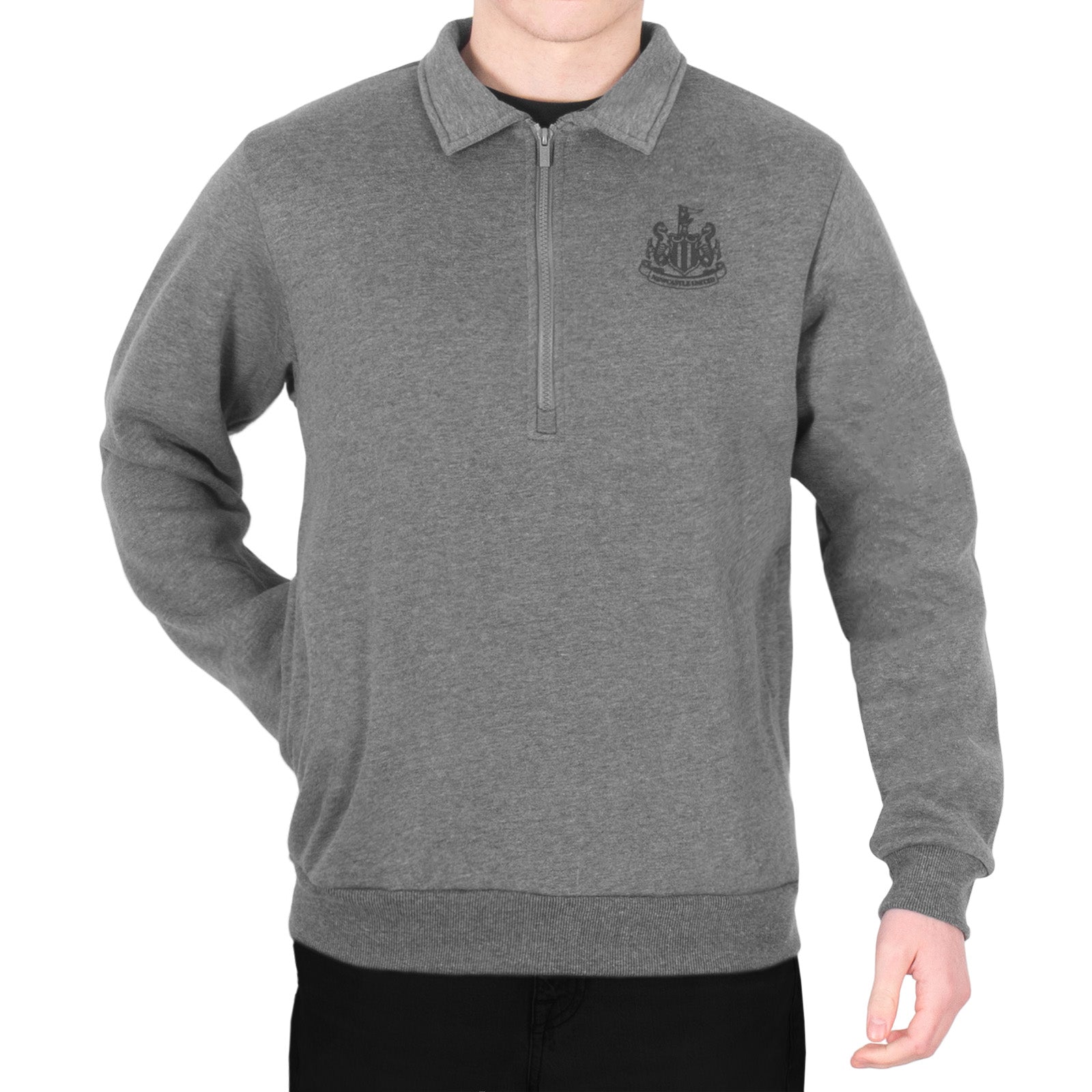 Newcastle Utd adults sweatshirt with club crest to chest.