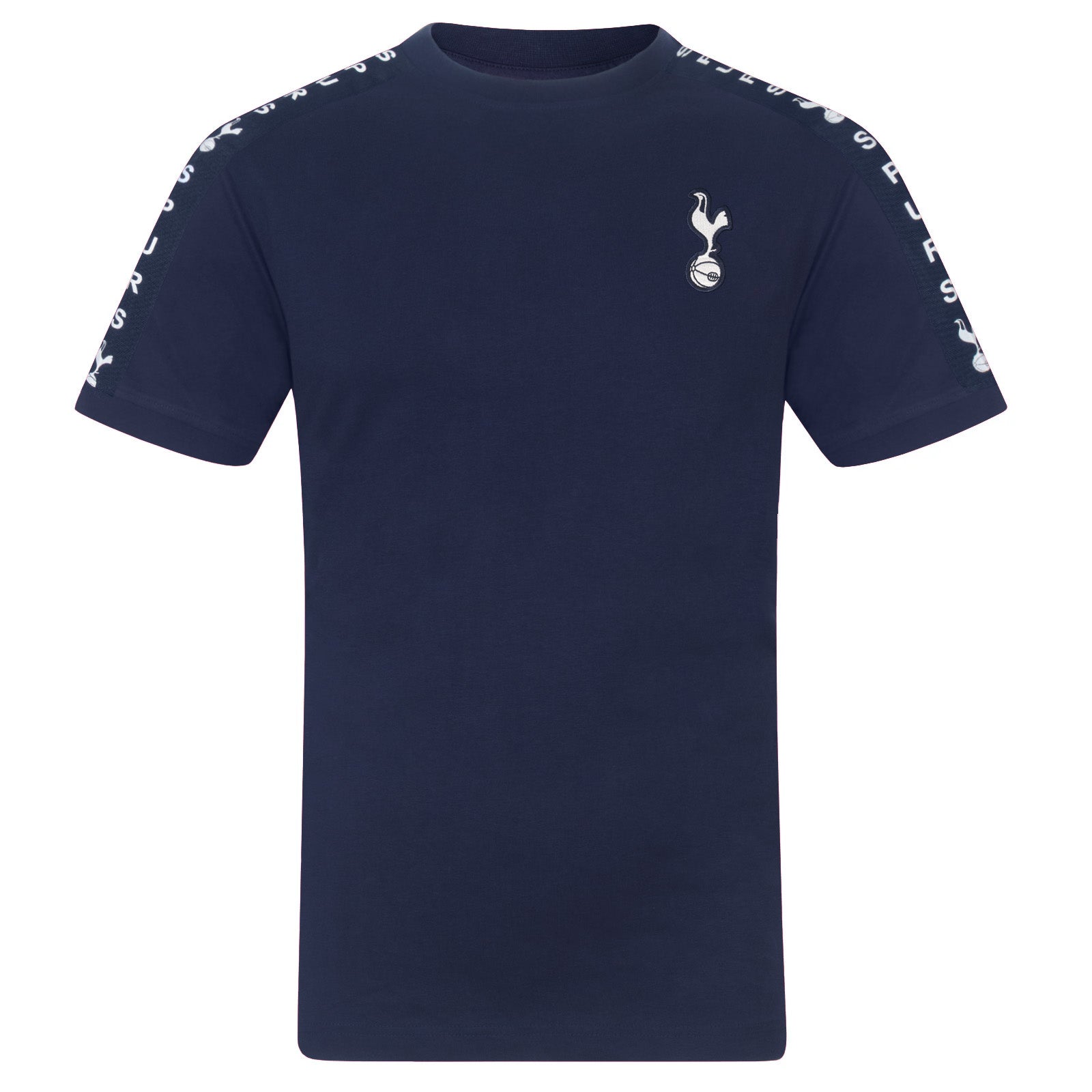 Tottenham Hotspur adults T-shirt, short sleeves in navy blue with club crest to chest
