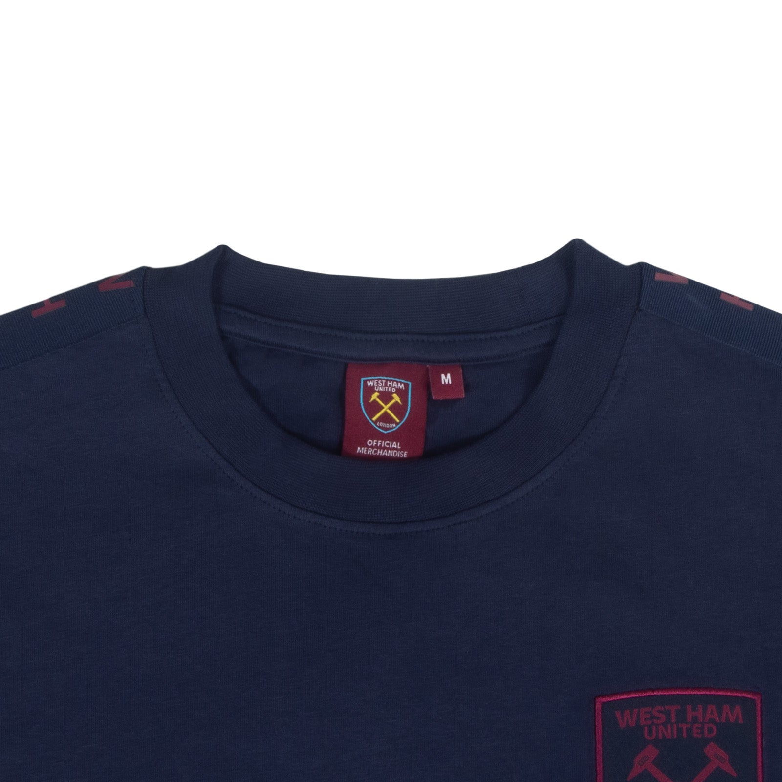West Ham United kids T-shirt, short sleeves in navy blue with club crest to chest