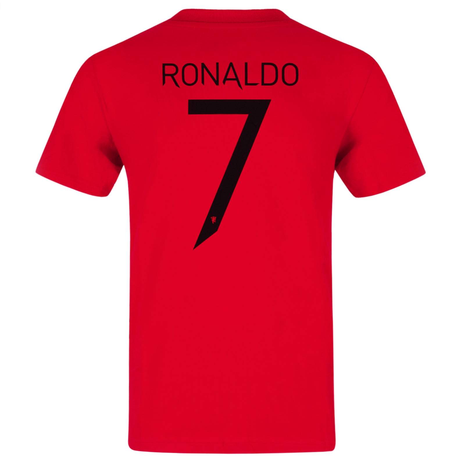 Man Utd adults T-Shirt in red with logo and No. 7 print to front.