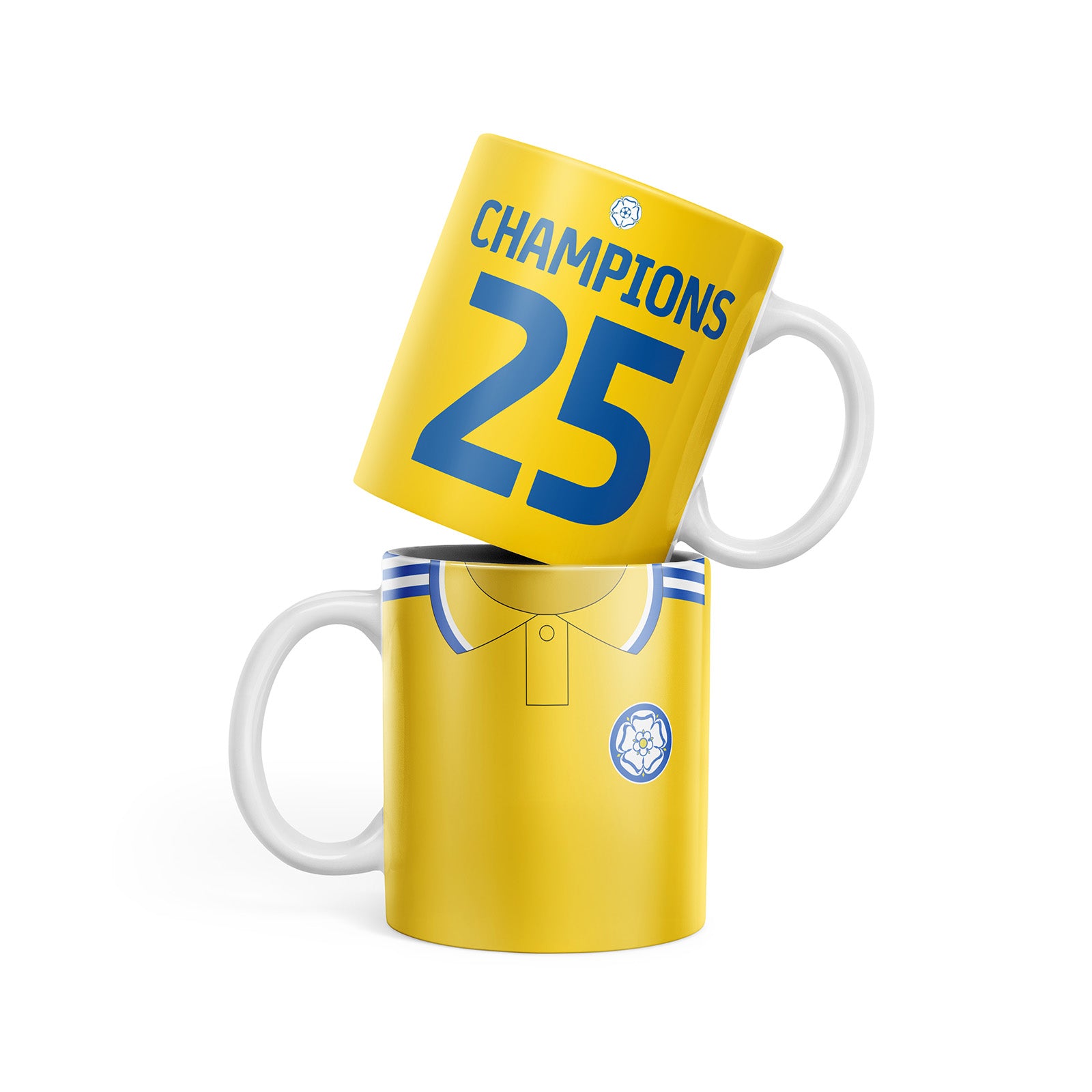 Leeds United mug  - Champions 24/25 Season in yellow