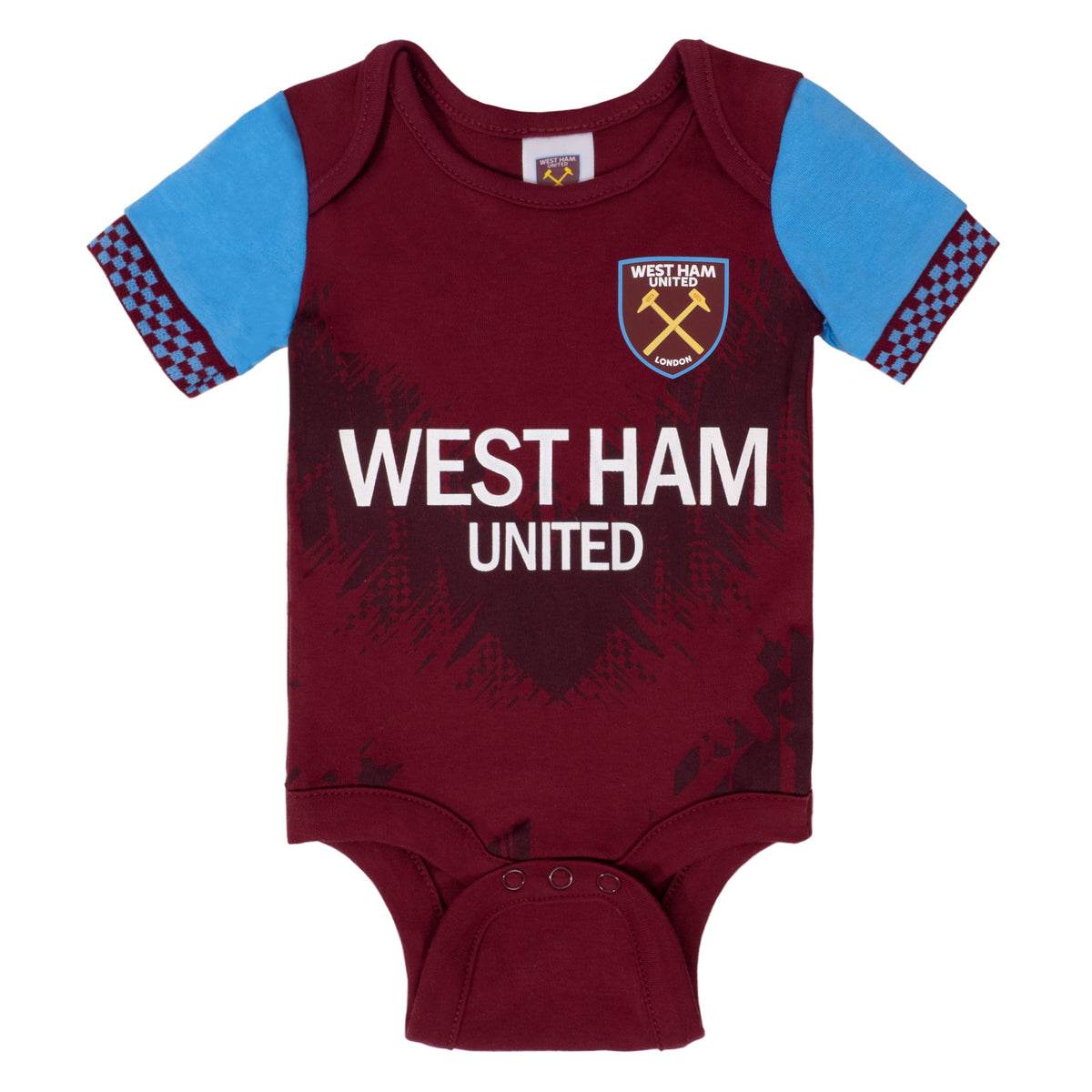 West Ham United FC baby 2pk bodysuit in claret & ecru