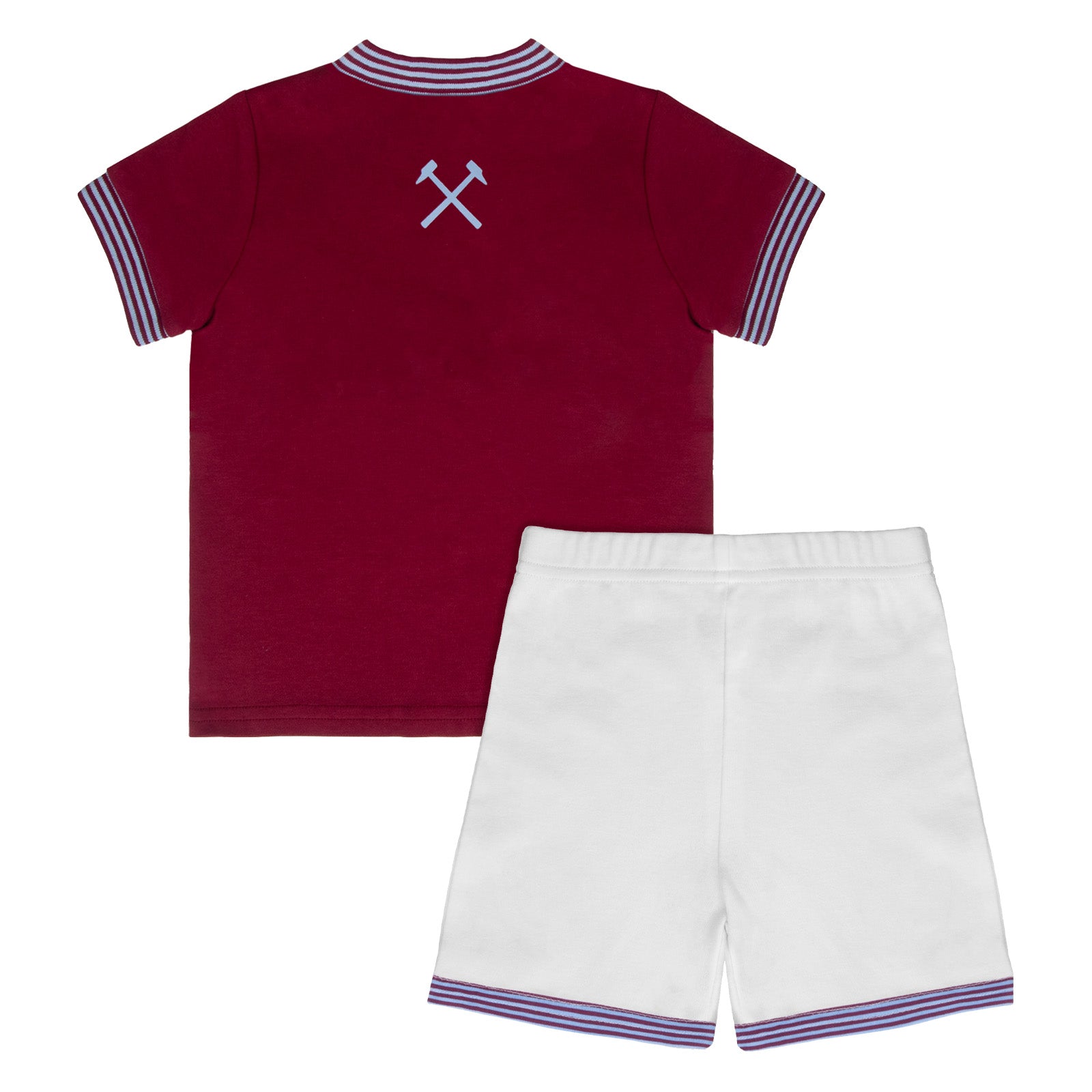 West Ham United FC baby t-shirt & shorts set in claret & blue
